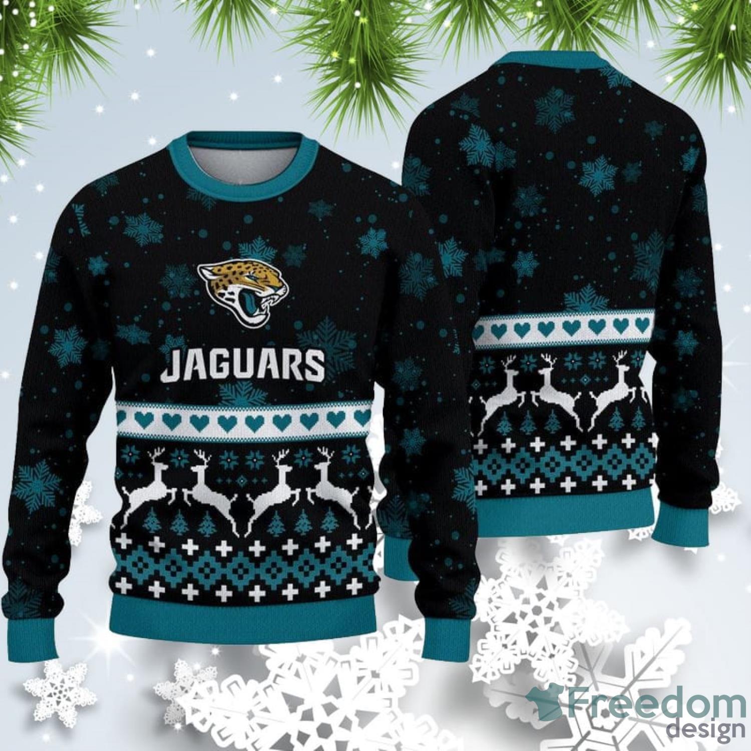 Merry Christmas Snow Pattern Funny Cute Jacksonville Jaguars Ugly