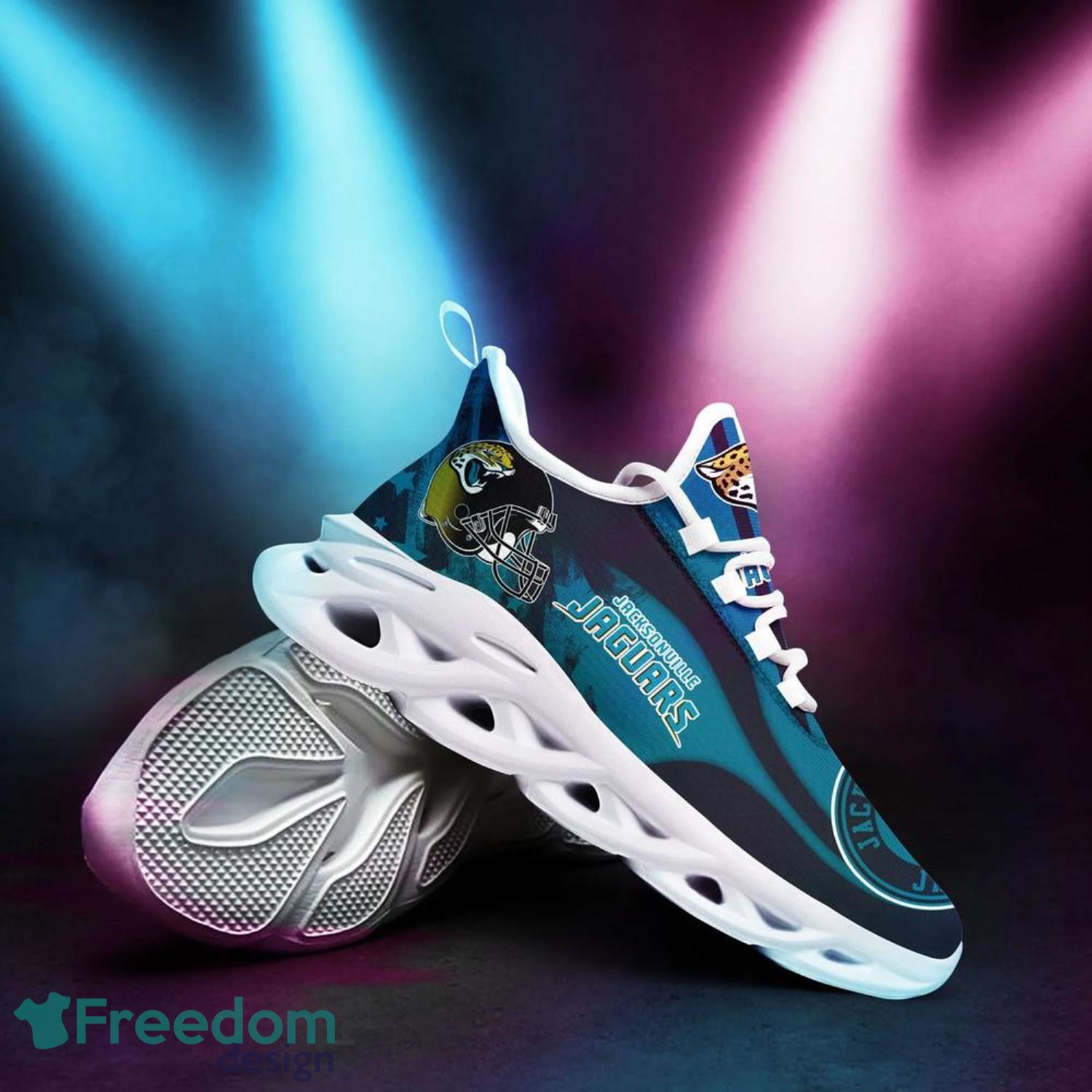 Jacksonville Jaguars NFL Max Soul Shoes Custom Name Sneakers - Freedomdesign