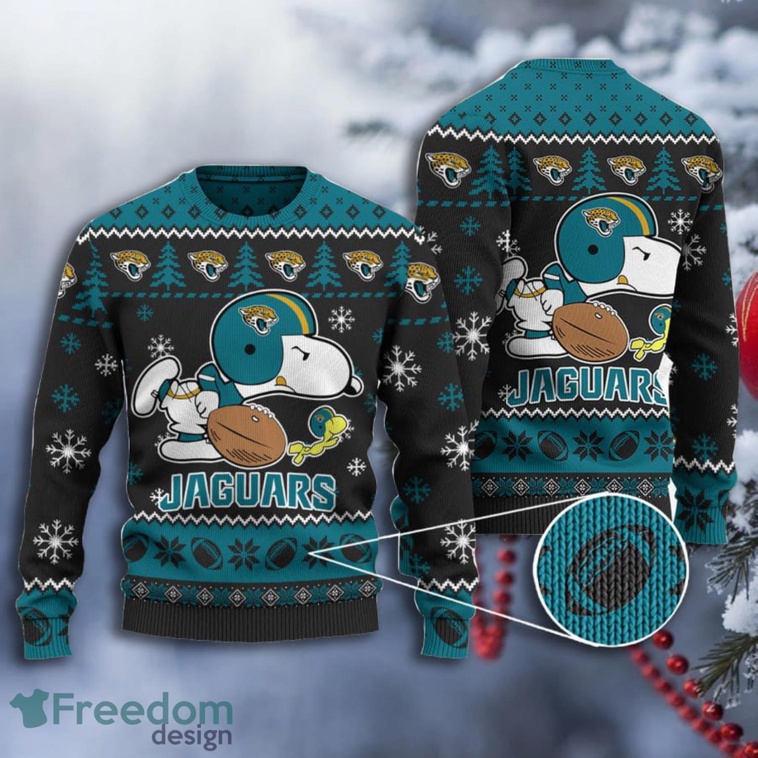 NFL Jacksonville Jaguars Christmas 3D Fashionable Ugly Sweater - YesItCustom