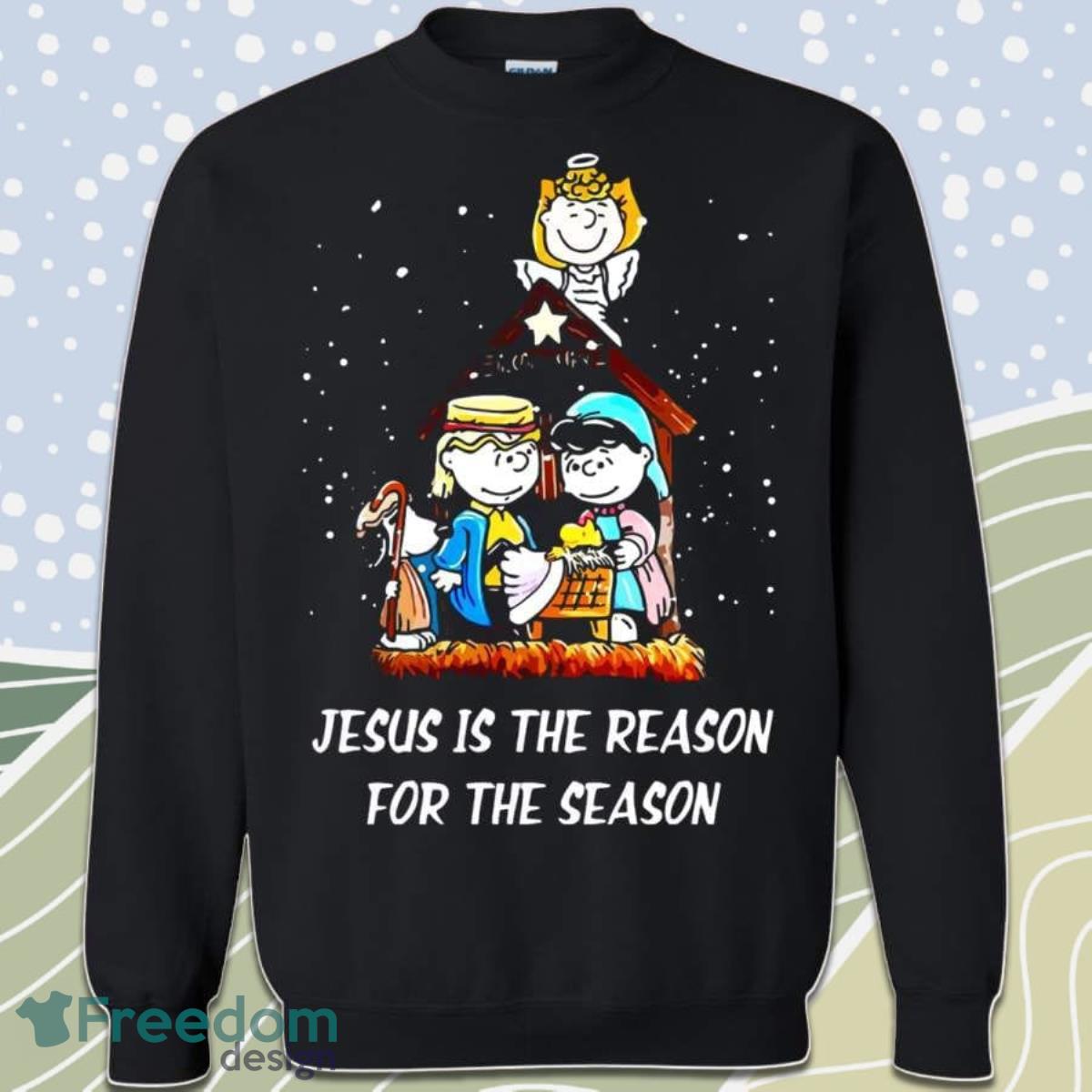 Jesus Is The Reason For The Season Christmas Peanuts Snoopy Sweatshirt Product Photo 1