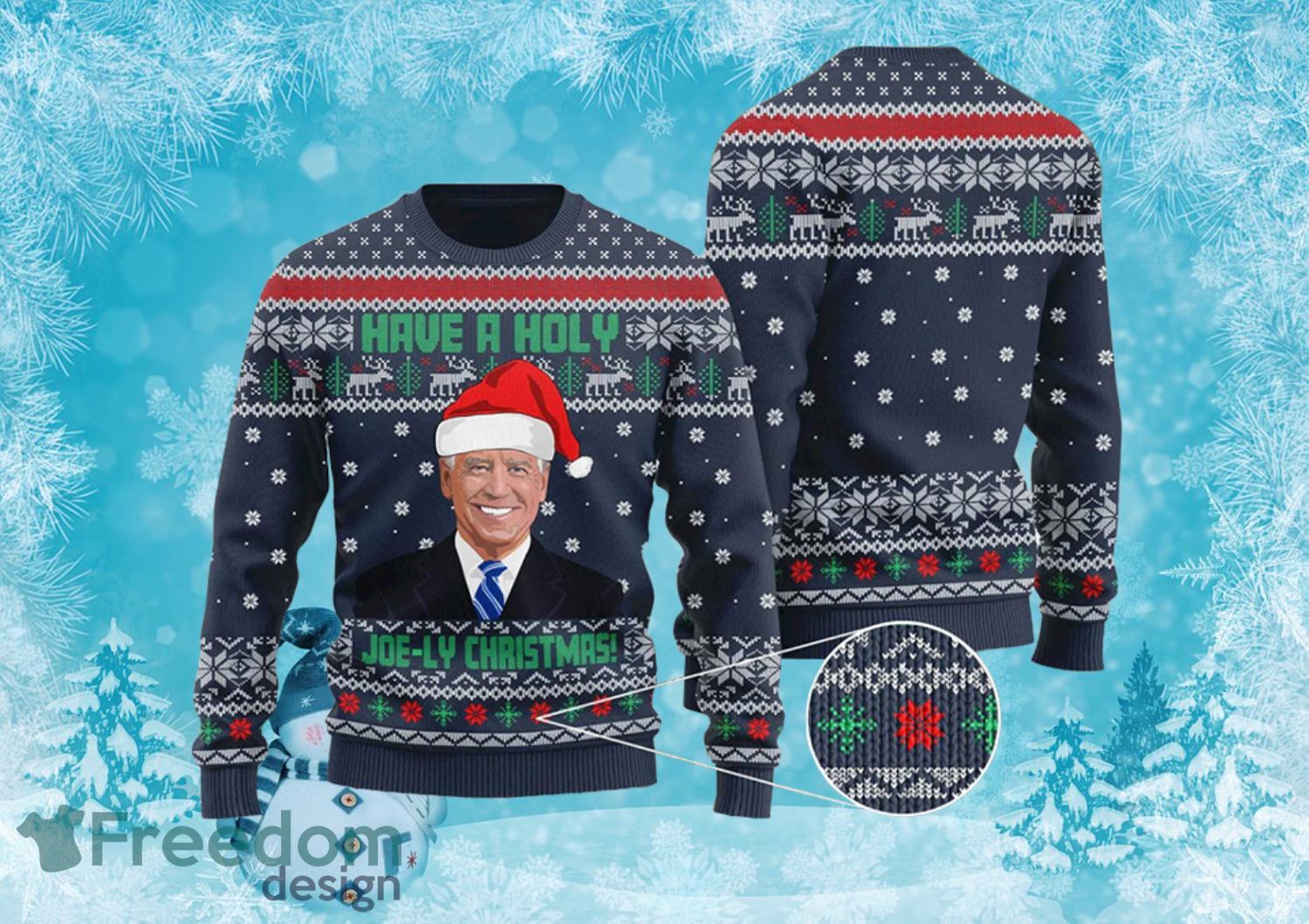 Joe Biden Santa Have A Holy Joely Christmas Full Over Print Product Photo 1