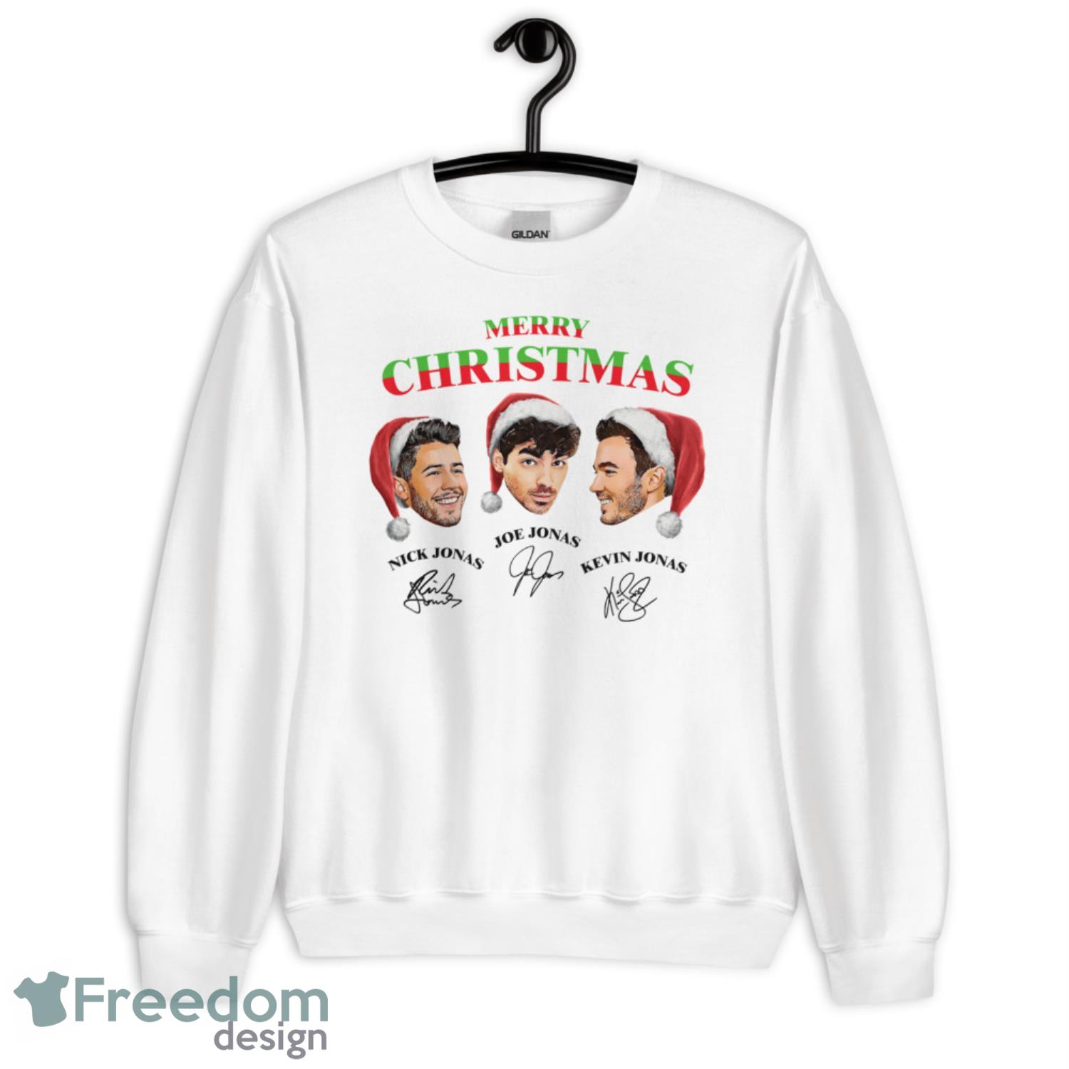 Jonas Brothers Merry Christmas Shirt - G185 Unisex Heavy Blend Crewneck Sweatshirt-3