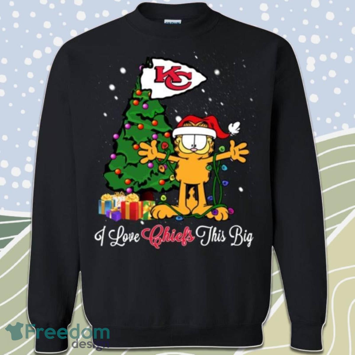 Kansas City Chiefs Garfield Christmas Sweatshirt Product Photo 1