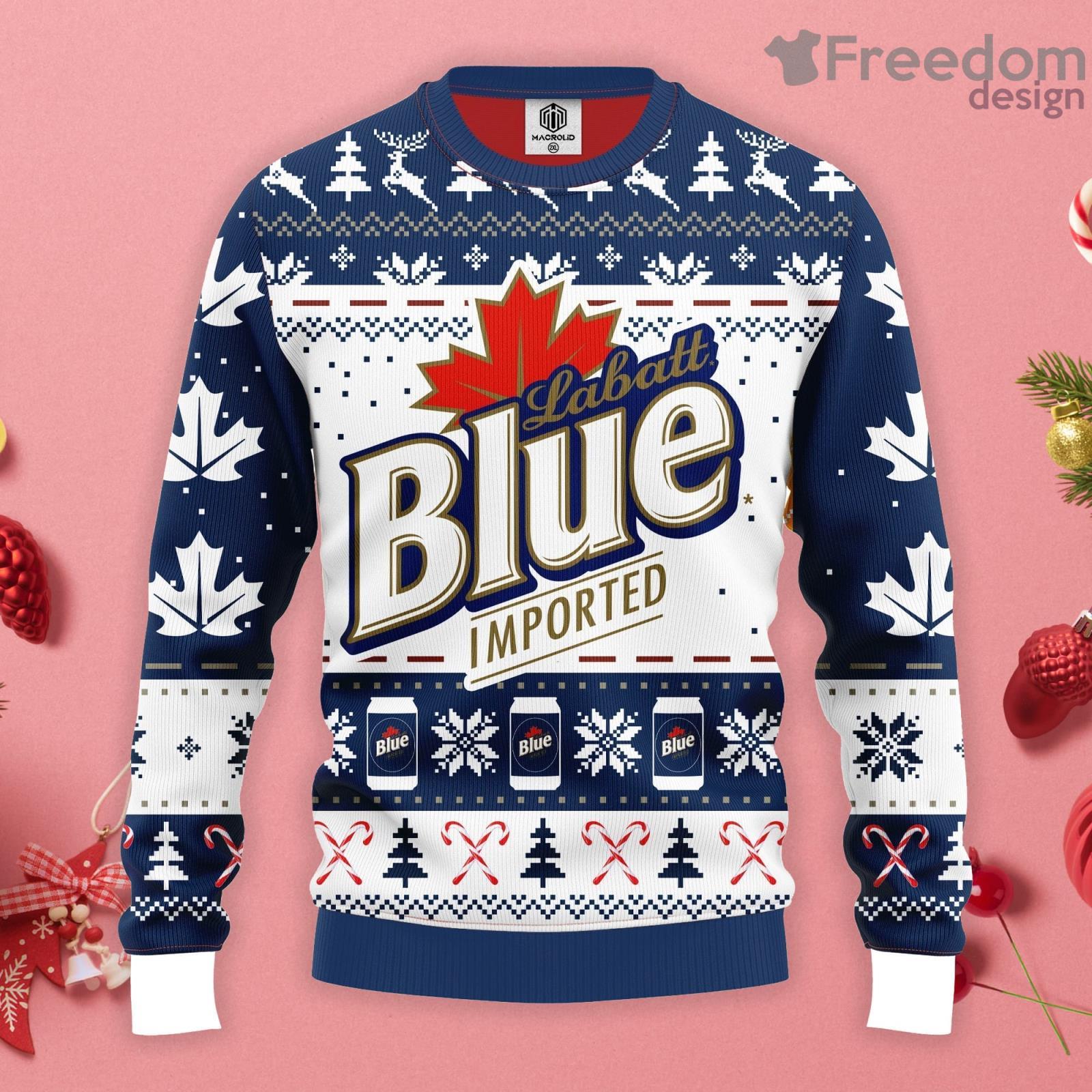 Labatt Blue Ugly Christmas Sweater For Men Women - Banantees