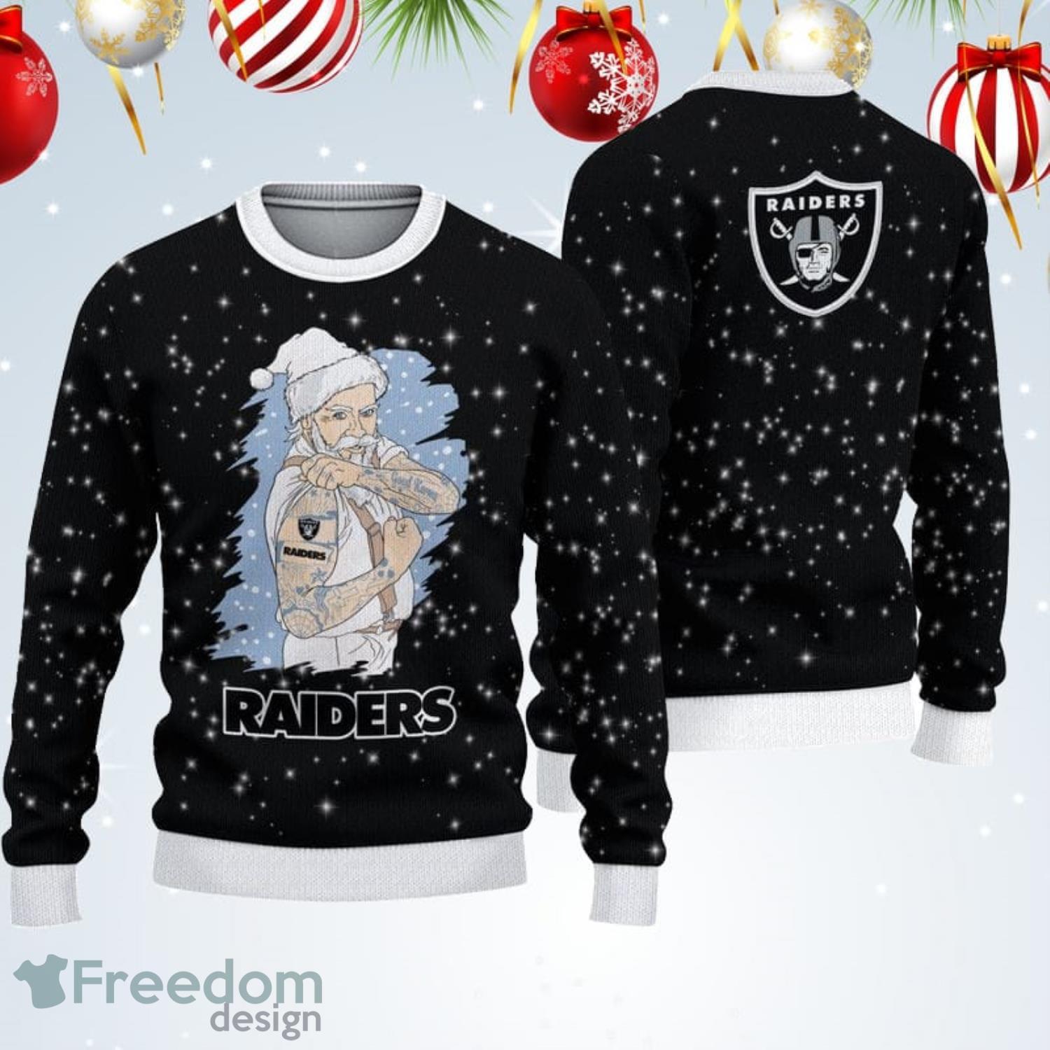 Las Vegas Raiders Christmas Santa Claus Ugly Sweater For Men Women