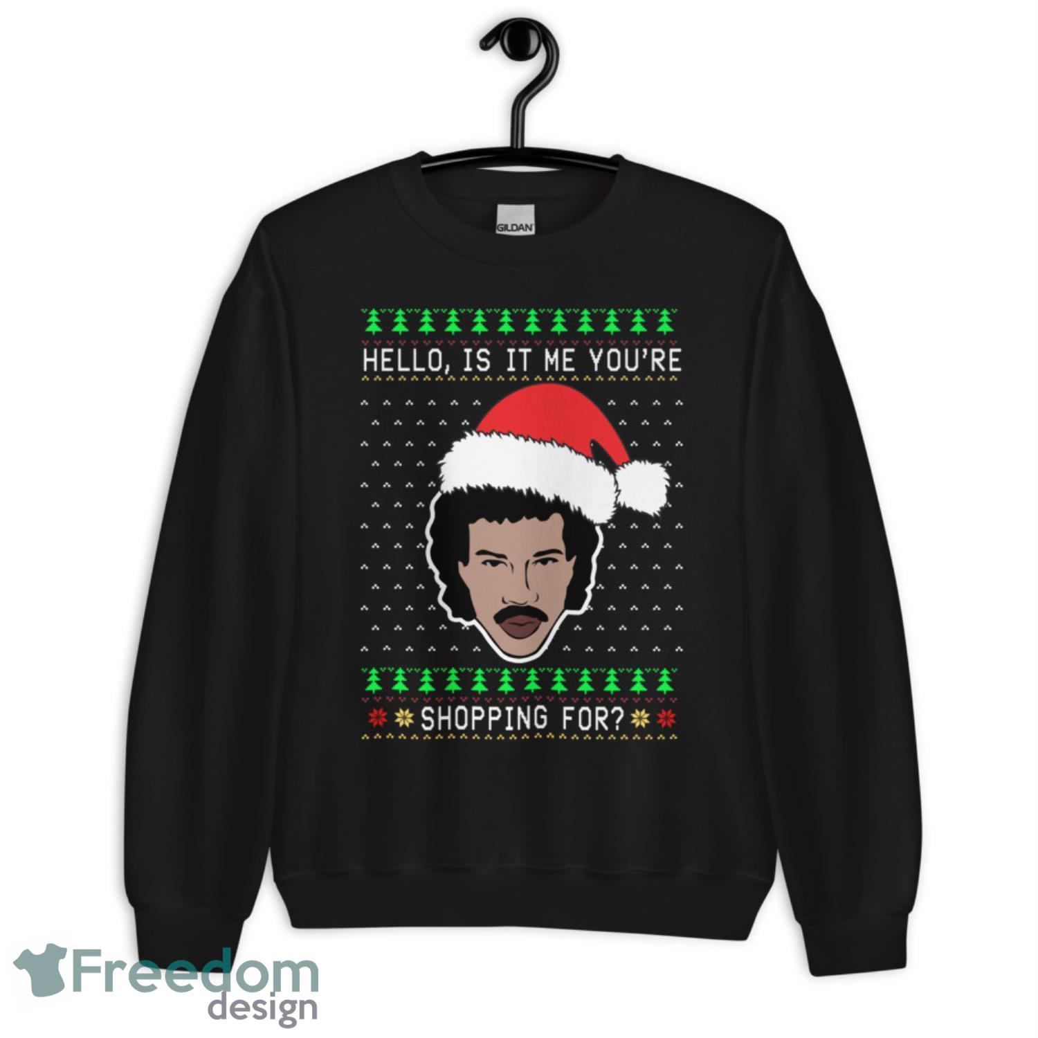 Lionel Richie Hello Ugly Christmas Sweater - G185 Unisex Heavy Blend Crewneck Sweatshirt