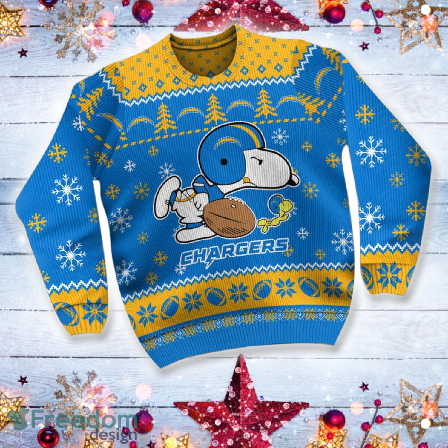 Los Angeles Chargers Dabbing Snoopy Christmas Ugly Sweater For Fans