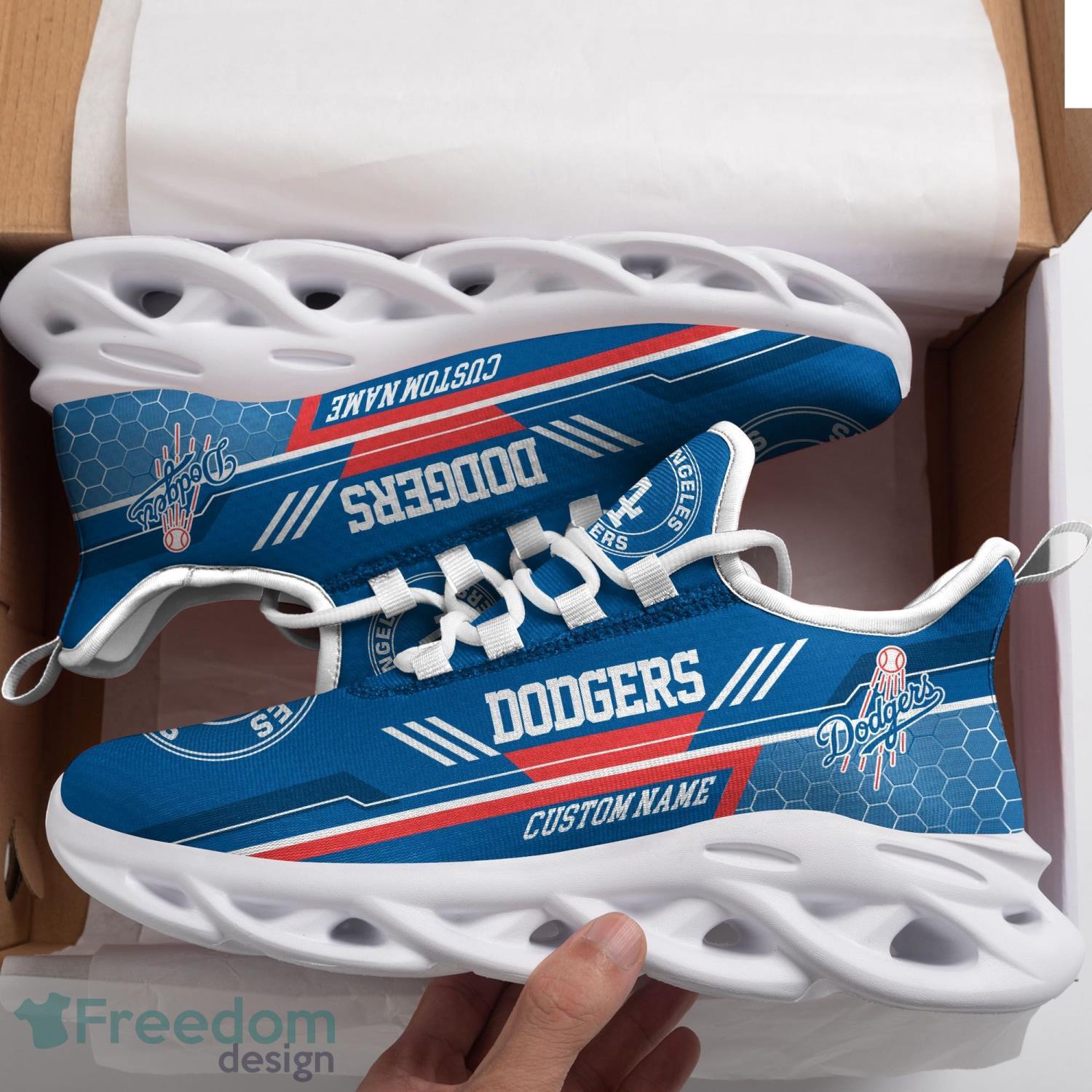 Los Angeles Dodgers Max Soul Snesker Running Shoes - Freedomdesign