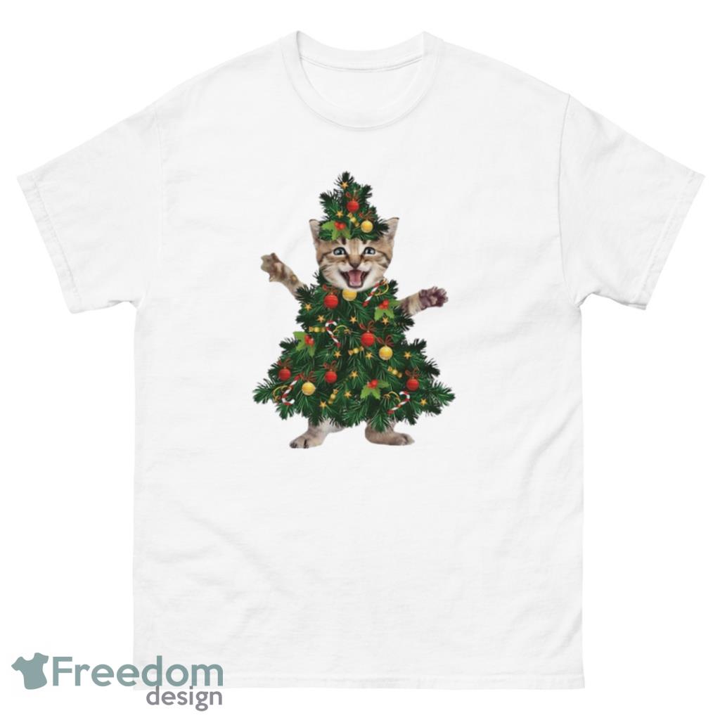 Lovely Cat Christmas Tree Merry Xmas Shirt - Unisex Classic T-Shirt