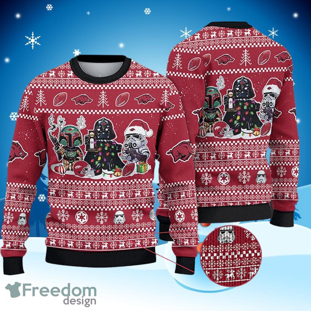 Merry Christmas Chibi Star Wars - Red - All Over Print - Ugly Sweater Product Photo 1