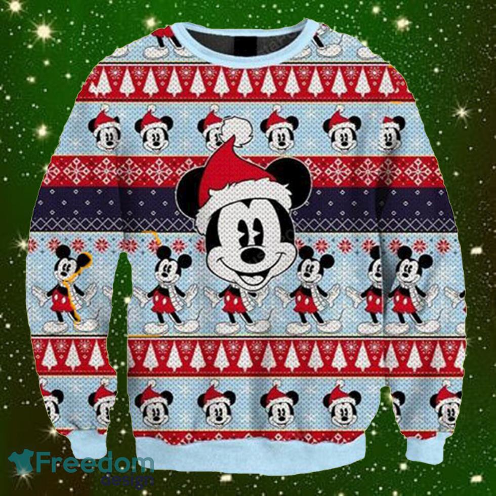 Merry Christmas Disney Mickey Thanksgiving - All Over Print- Ugly Sweater Product Photo 1