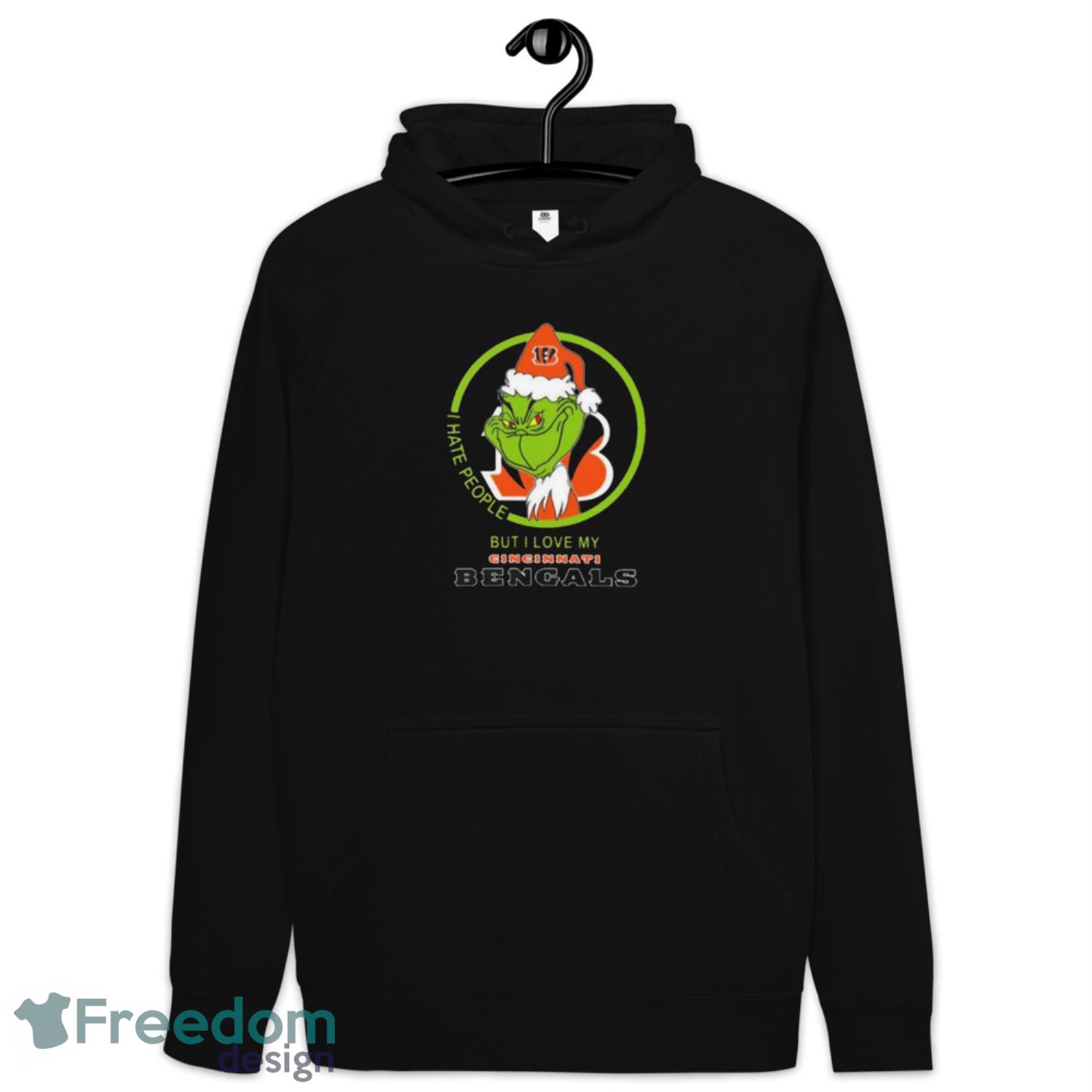 Merry Christmas- Grinch I Hate People But I Love Cincinnati Bengals NFL Sweater - Hoodie