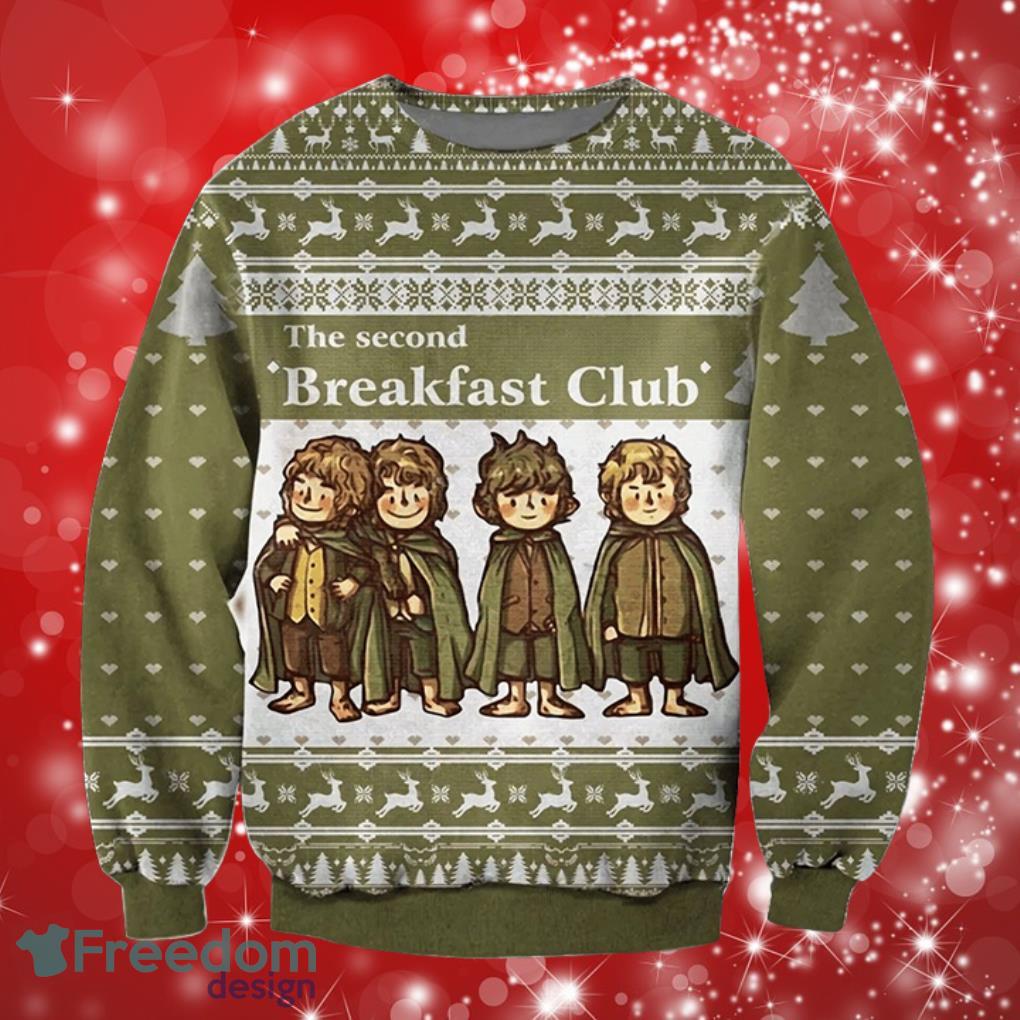 Merry Christmas Hobbit - Second Breakfast Club - All Over Print - Ugly Sweater Product Photo 1