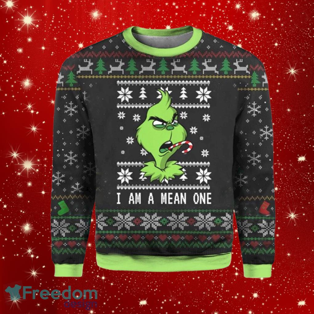 Merry Christmas I Am Mean One - Grinch Lovers Christmas - All Over Print - Ugly Sweater Product Photo 1