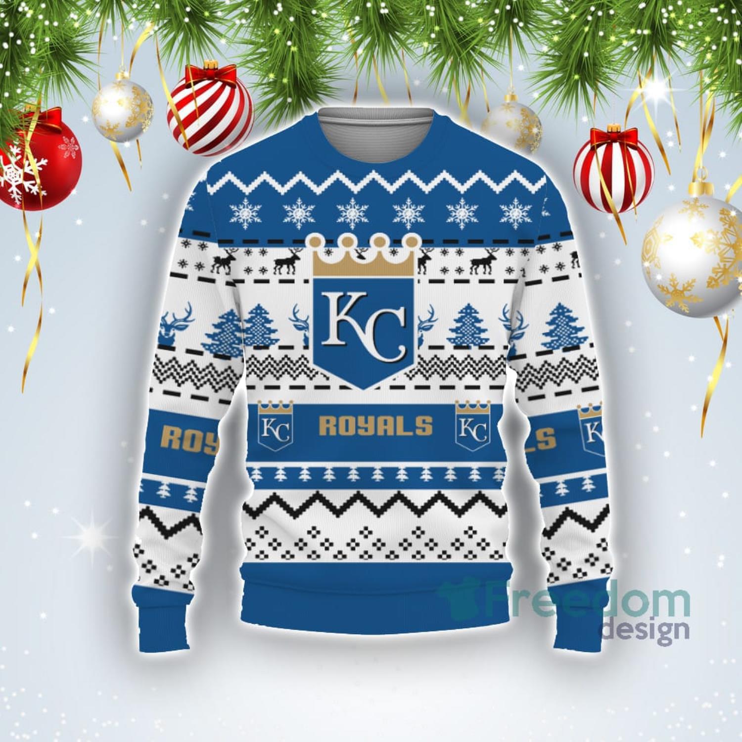 Snow Santa Pattern Logo Kansas City Chiefs Christmas Tree Ugly Christmas  Sweater - Banantees