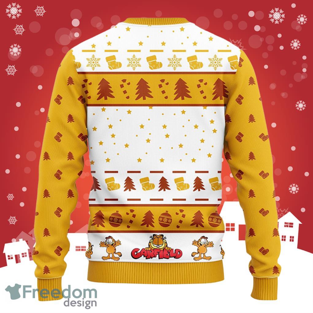 Merry Christsmas Disney Garfield And Reindeer - Yellow - All Over Print -Ugly Sweater Product Photo 1
