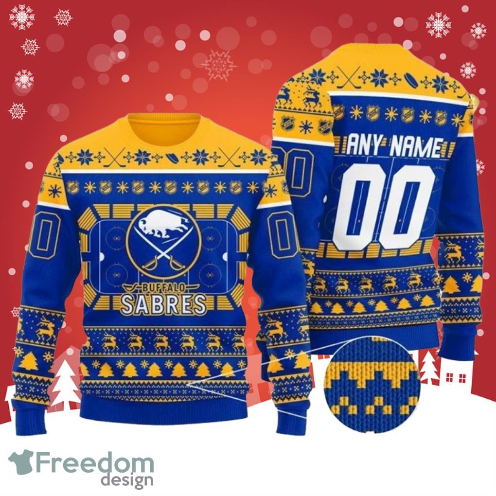 Mery Christmas NHL Buffalo Sabres - Add Name Number - All Over Print - Ugly Sweater Product Photo 1