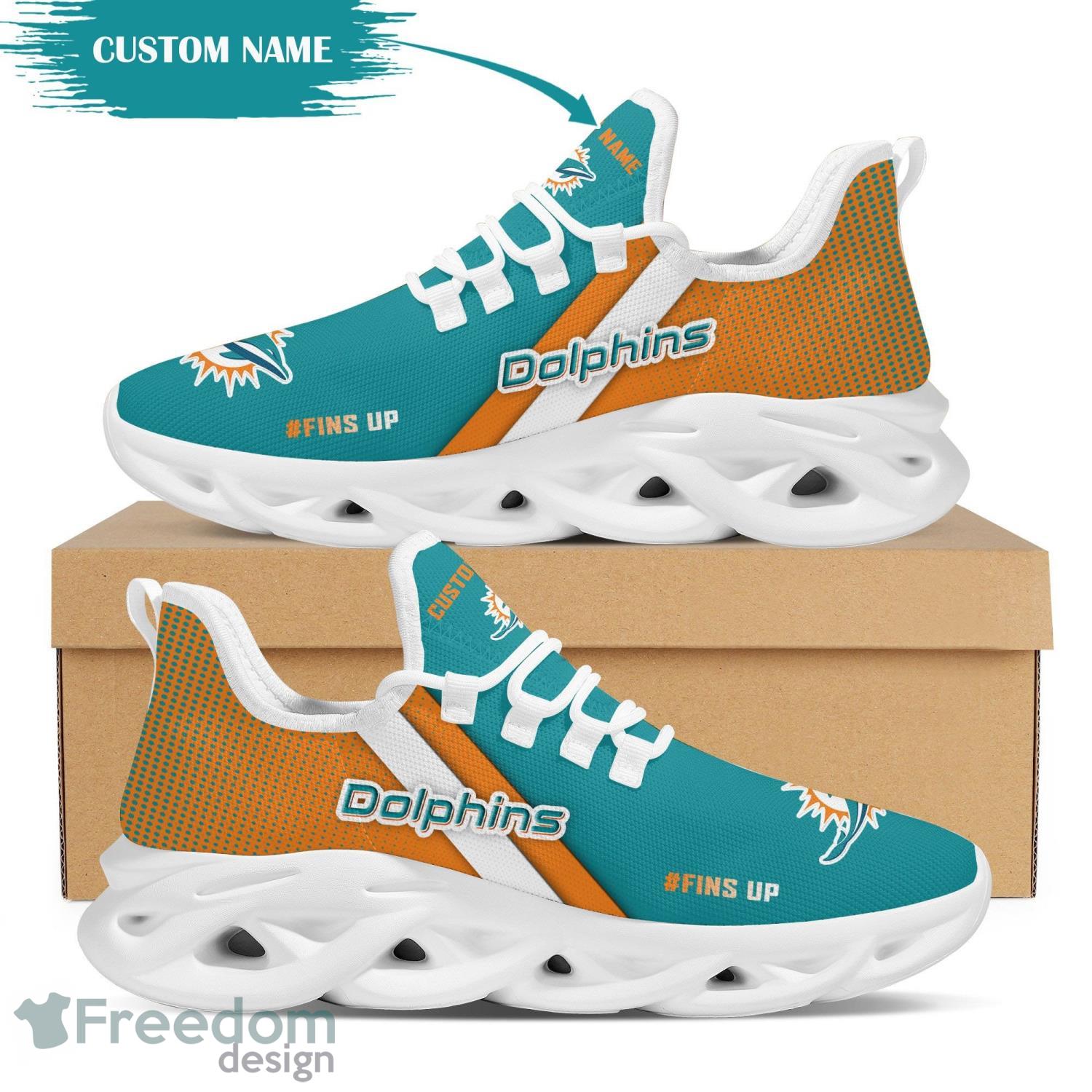 Miami Dolphins Custom Name Luxury NFL Max Soul Shoes Design 6 Chunky  Sneakers For Men And Women - Freedomdesign