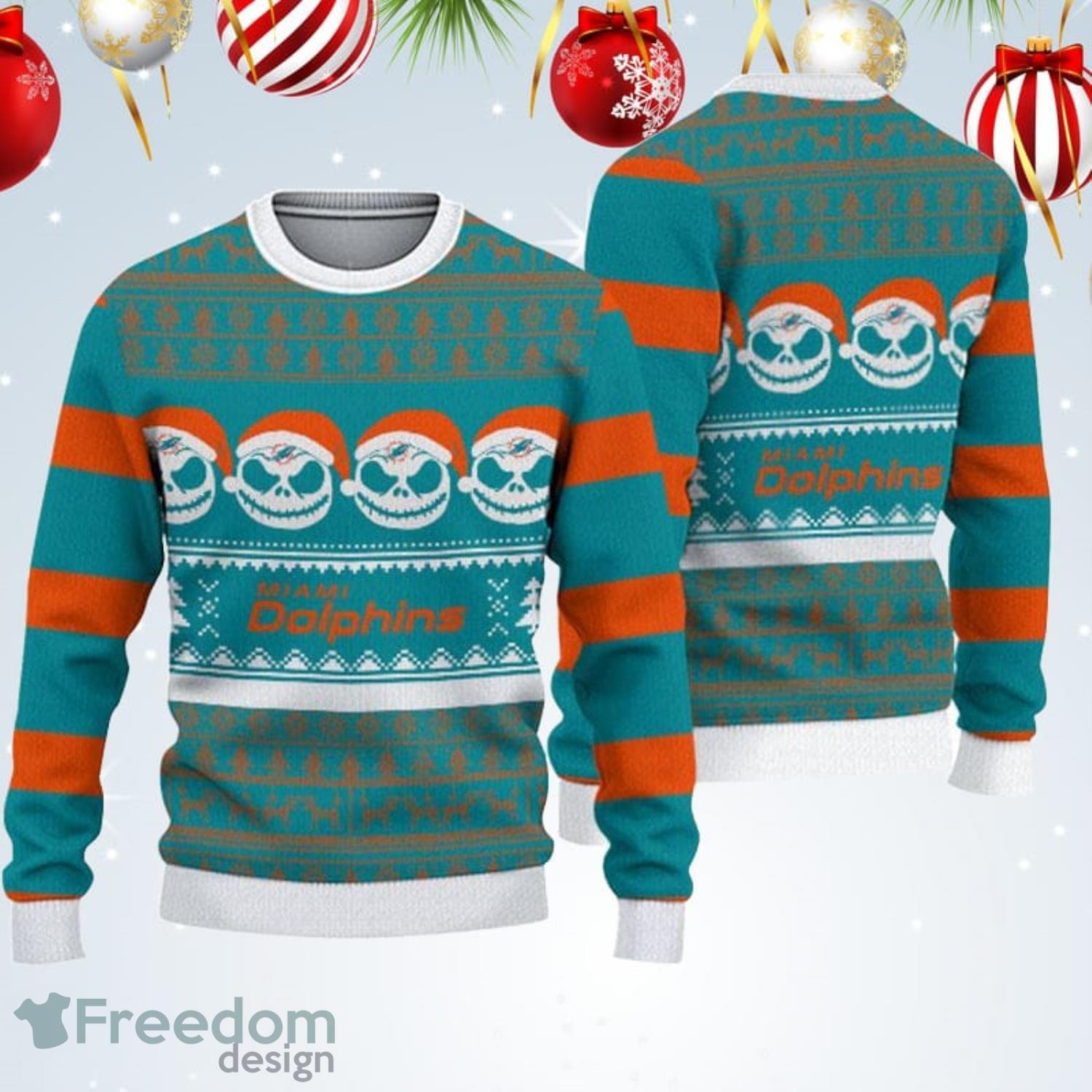 Santa Claus Miami Dolphins toilet Christmas sweater, shirt and hoodie