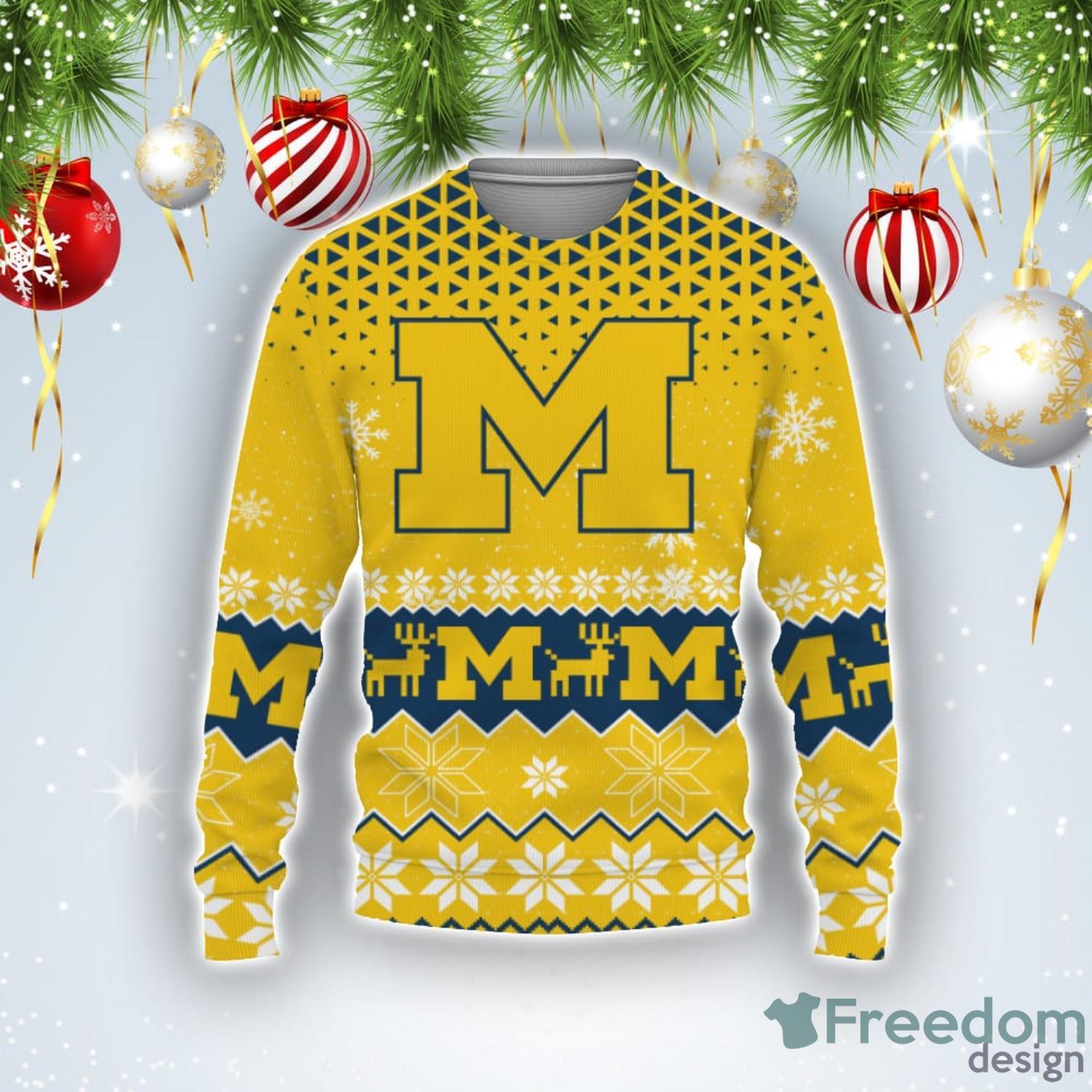 Michigan Wolverines Sports Football American Ugly Christmas Sweater Product Photo 1