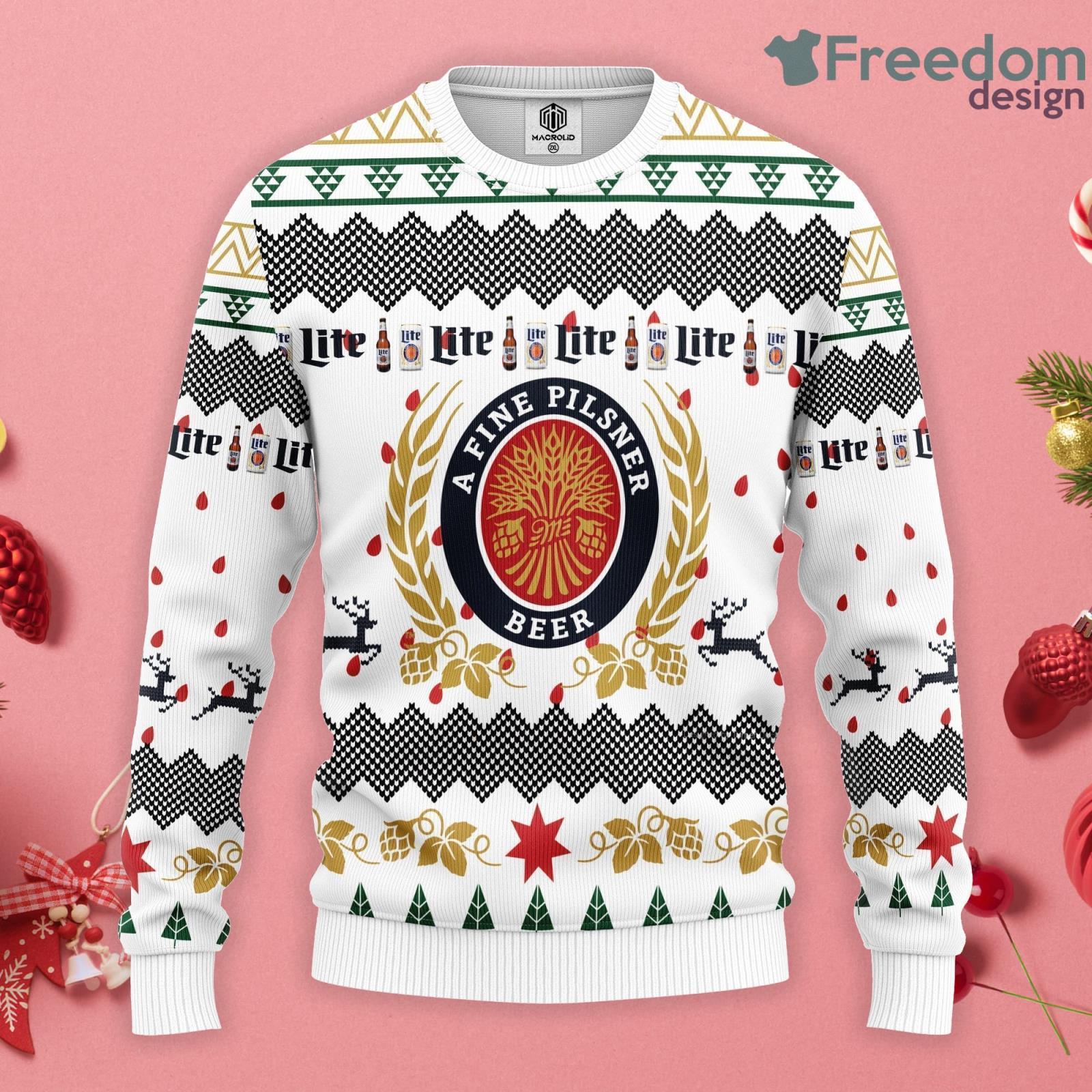 Miller Lite Beer Ugly Christmas Sweater Product Photo 1