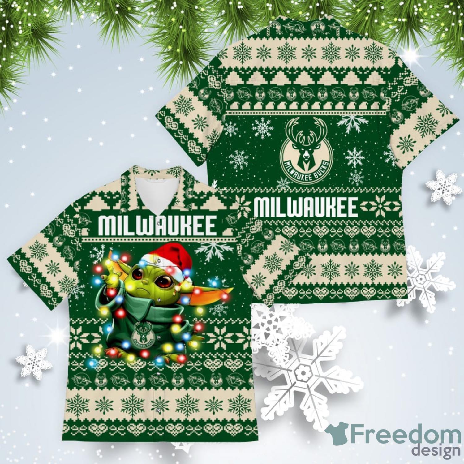 Milwaukee Brewers Baby Yoda Star Wars Christmas Hawaiian Shirt -  Freedomdesign