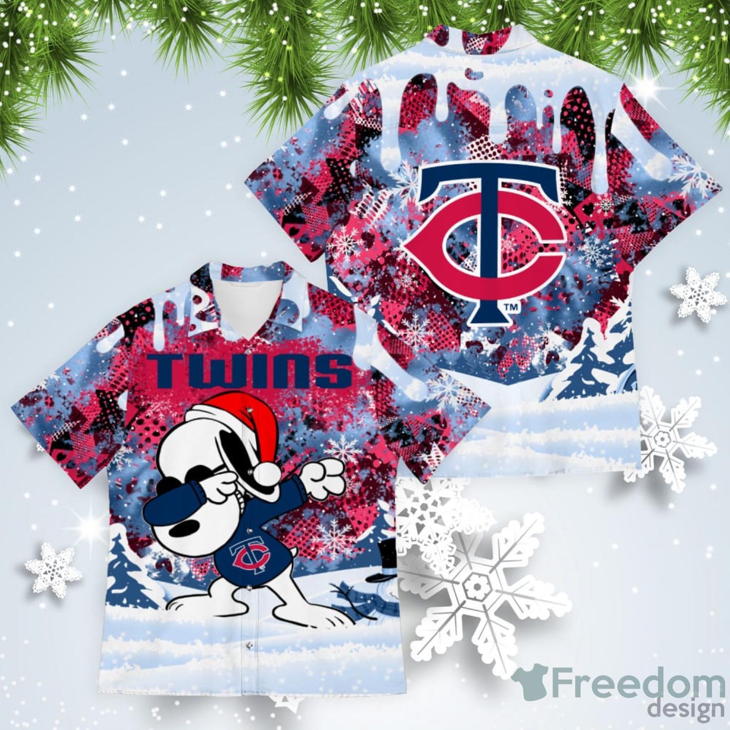 Minnesota Twins Snoopy Dabbing The Peanuts American Christmas Dripping Hawaiian Shirt Product Photo 1 Minnesota Twins Snoopy Dabbing The Peanuts American Christmas Dripping Hawaiian Shirt Product Photo 1