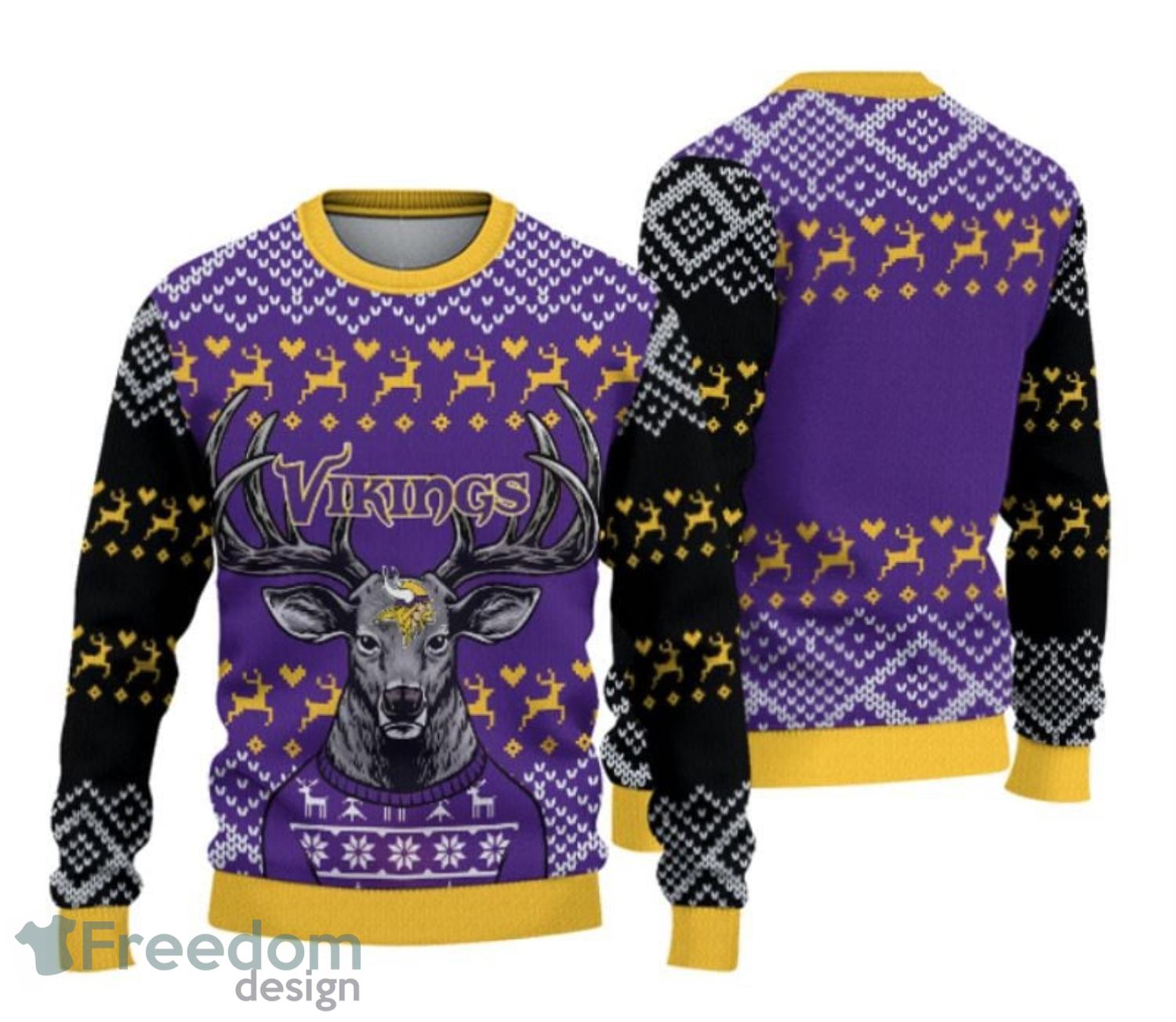 Minnesota Vikings Christmas Ho Ho Ho Santa Claus Dabbing Ugly Christmas  Sweater - Freedomdesign