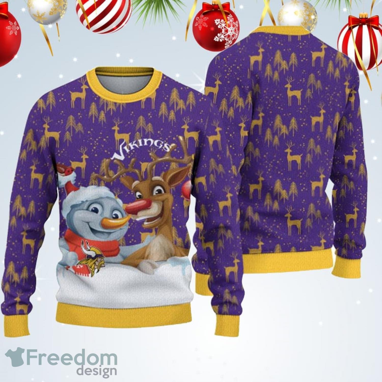 Minnesota Vikings Christmas Ho Ho Ho Santa Claus Dabbing Ugly