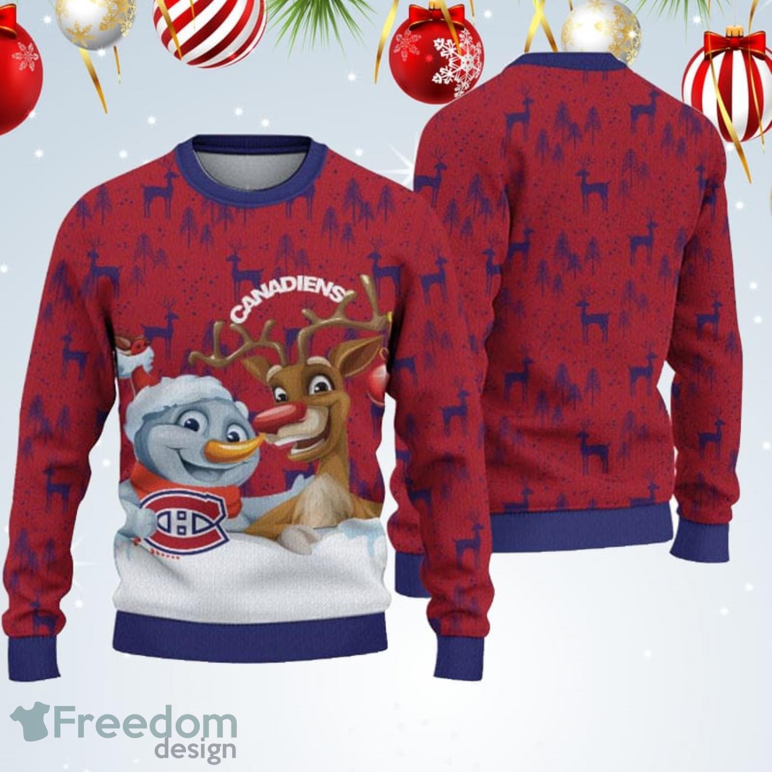 Houston Texans Christmas Reindeer Snow Pattern Ugly Christmas Sweater -  Freedomdesign