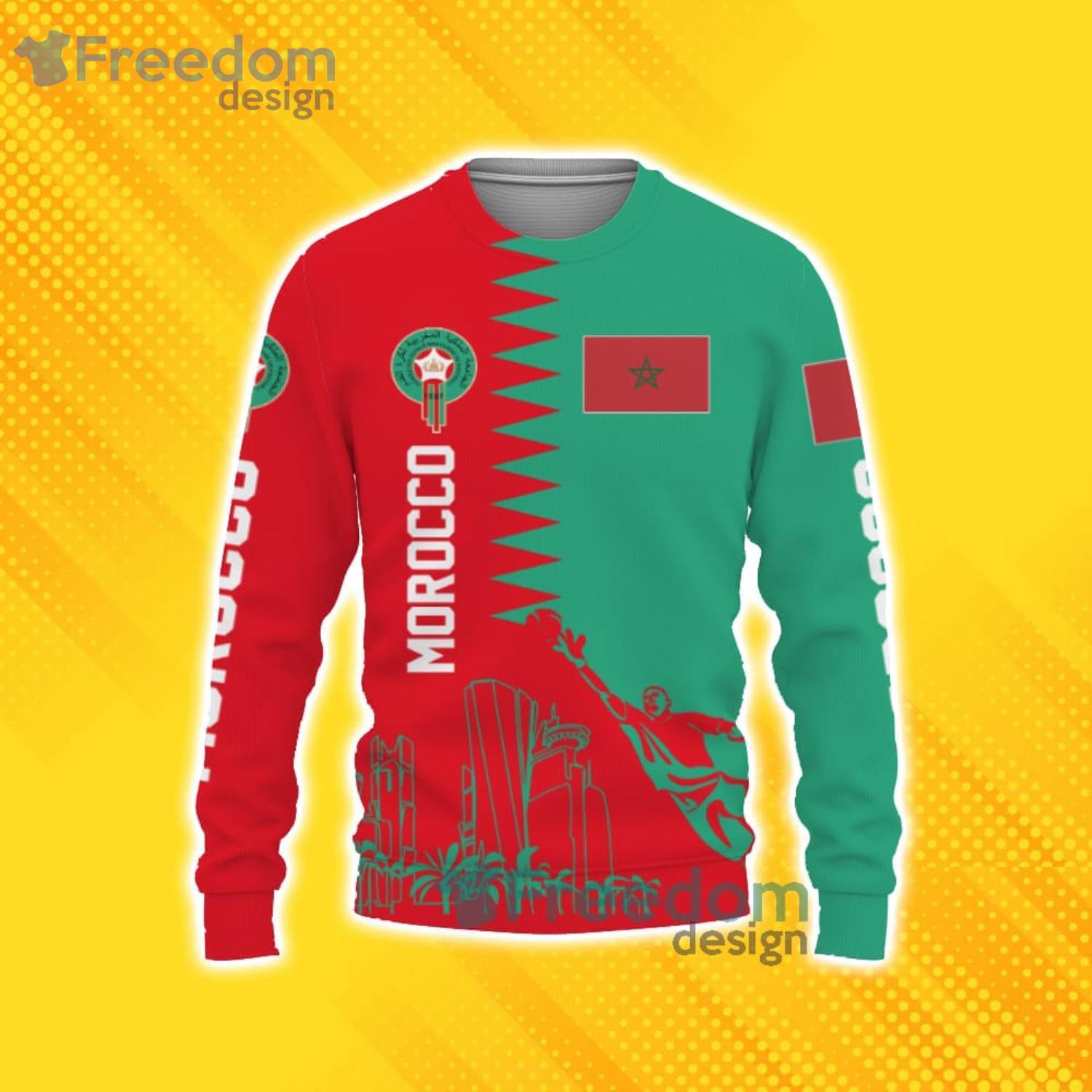 Premium Vector  Morocco flag soccer football jersey 2022 flag t-shirt