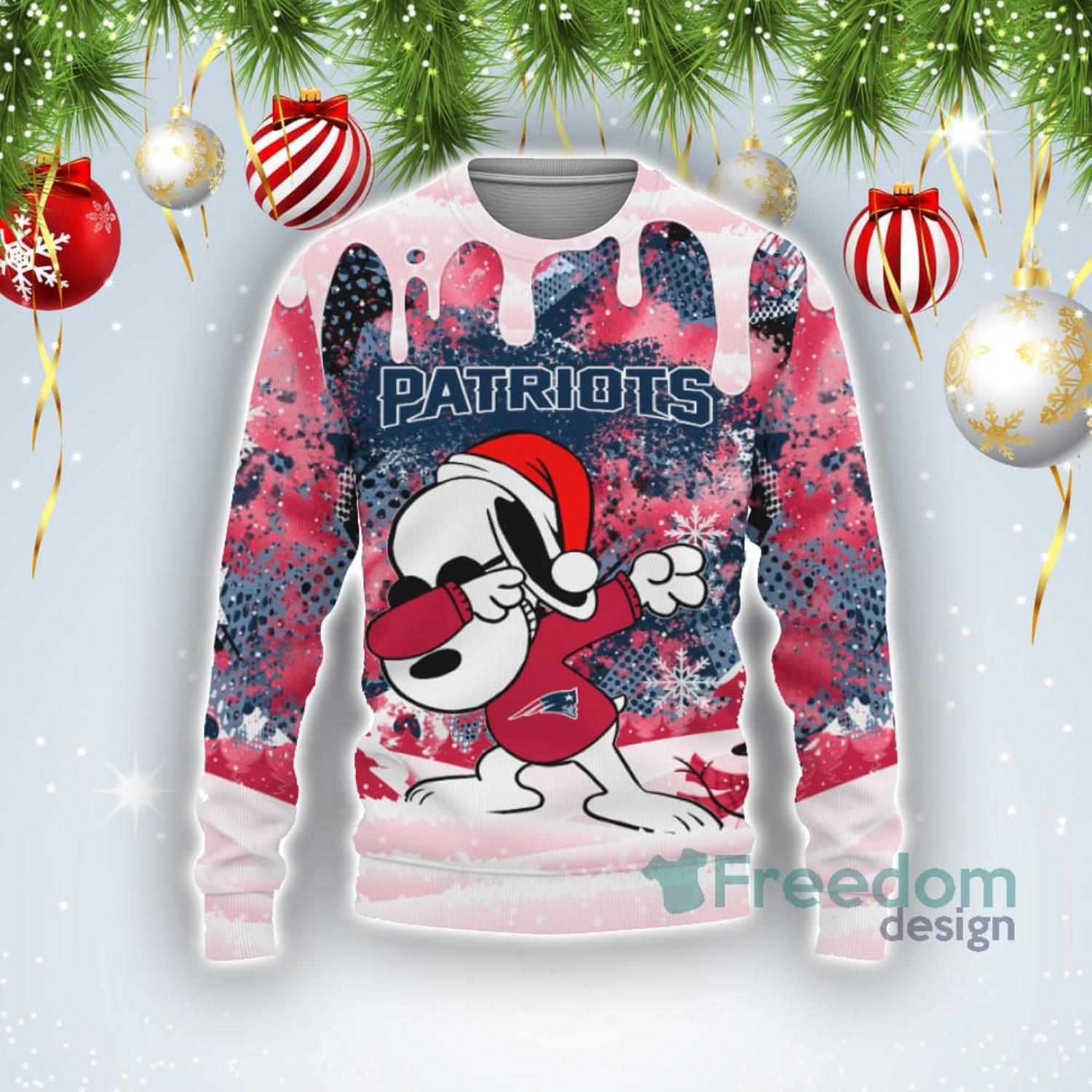 Snoopy New England Patriots Ugly Christmas Sweater