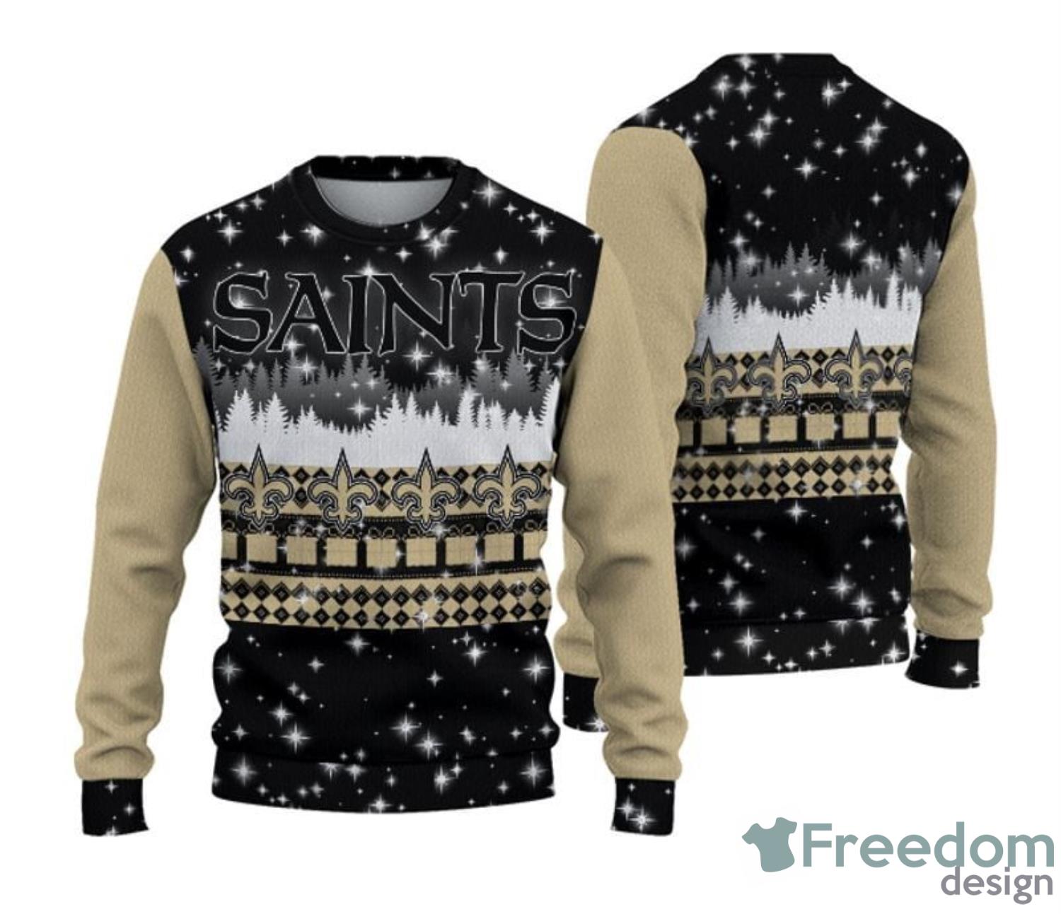 New Orleans Saints Fans Reindeer Mulled Ugly Christmas Sweater -  Freedomdesign