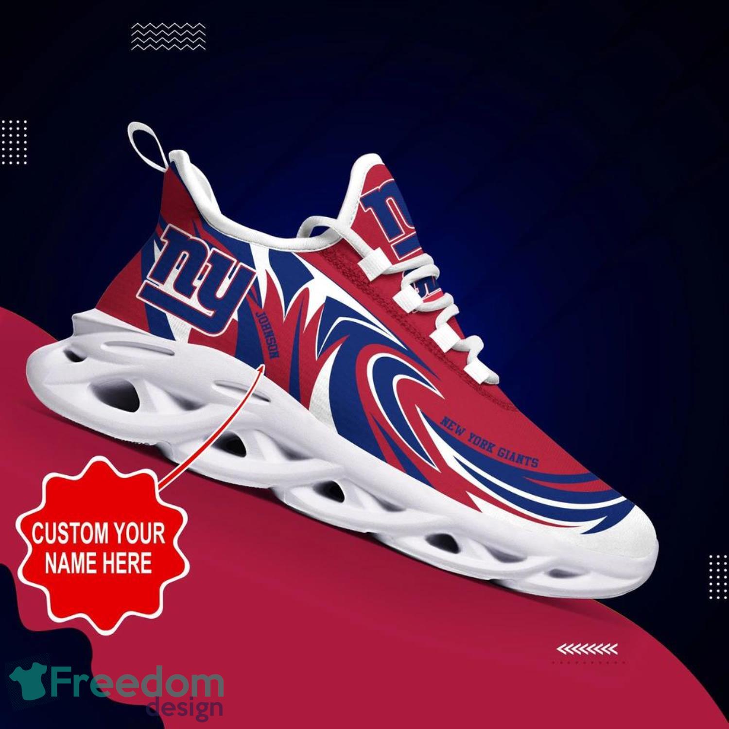 New York Giants NFL Unique Sneaker Max Soul Shoes - Freedomdesign