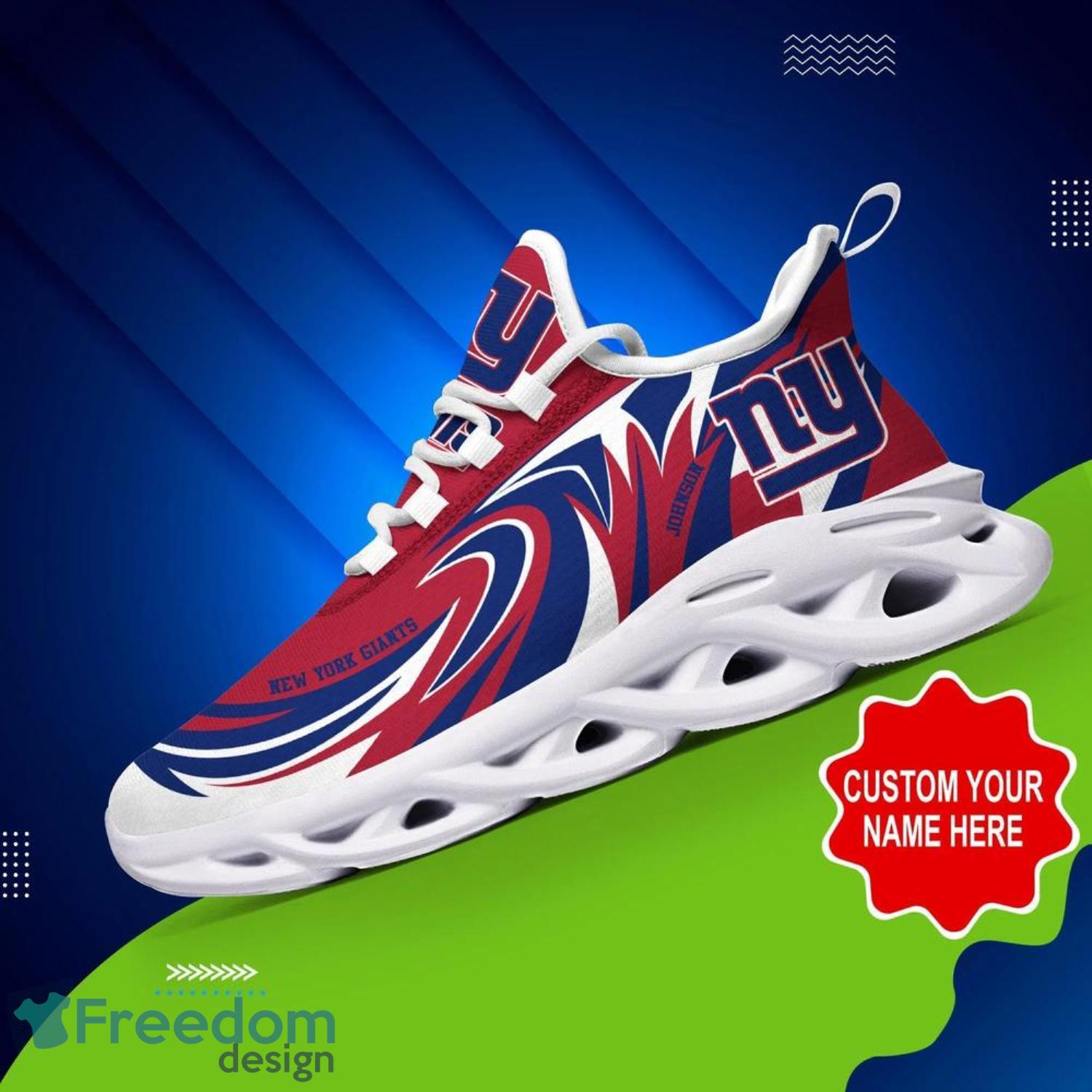 New York Giants NFL Unique Sneaker Max Soul Shoes - Freedomdesign