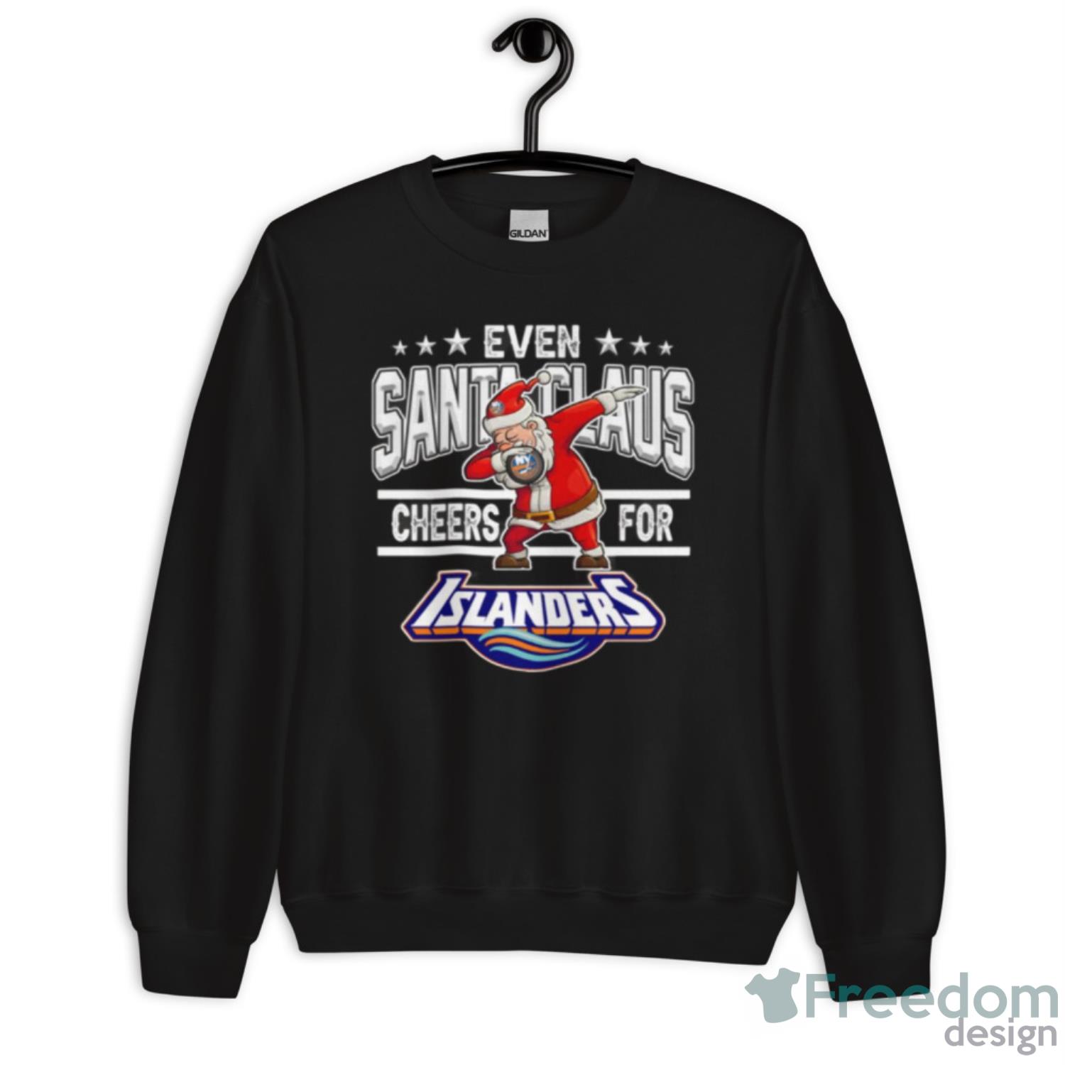 New York Islanders Even Santa Claus Cheers For Christmas NHL Shirt For Fans