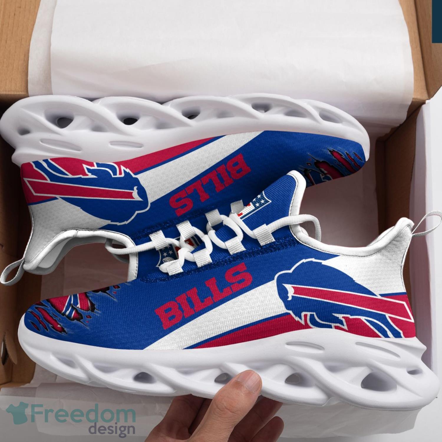 NFL Buffalo Bills Max Soul Sneaker Running Shoes - Freedomdesign