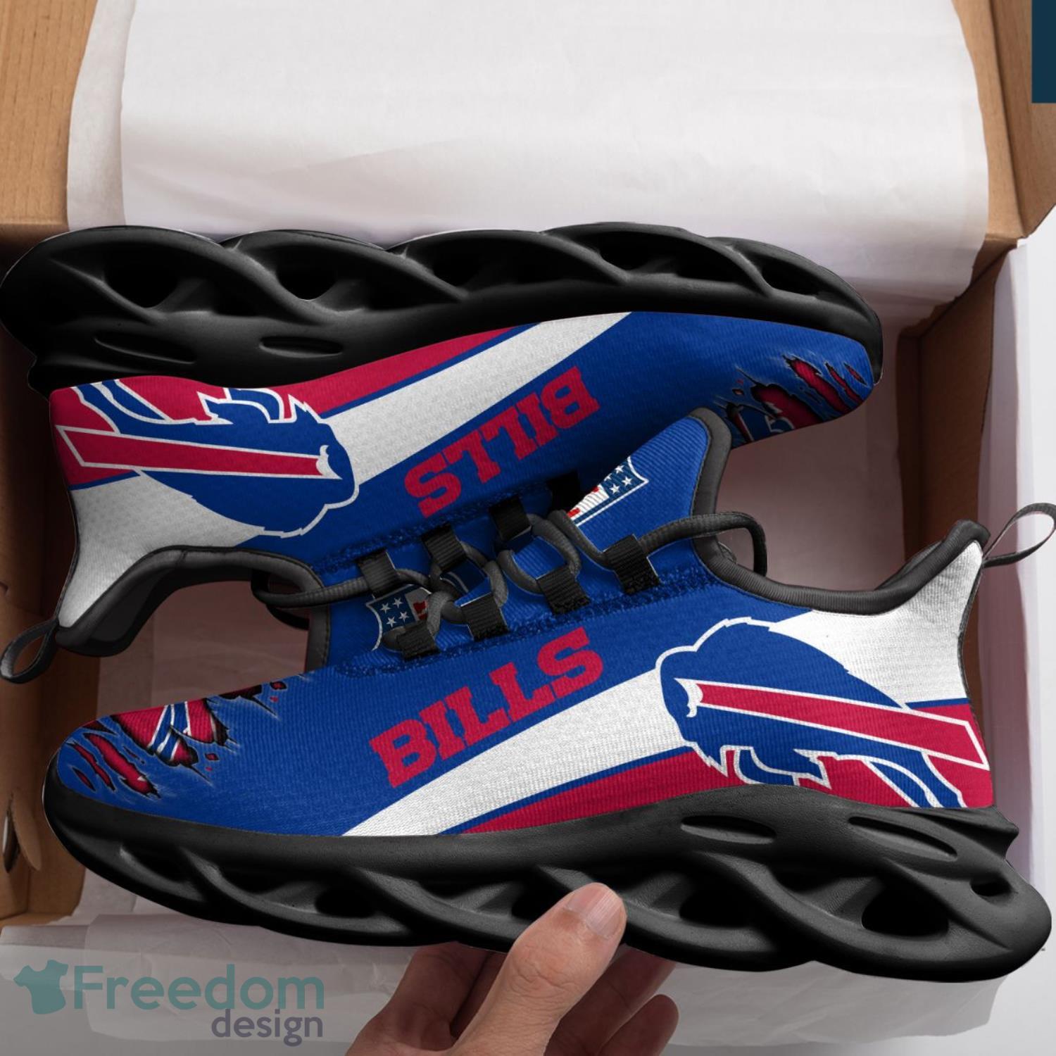 NFL Buffalo Bills Max Soul Sneaker Running Shoes - Freedomdesign