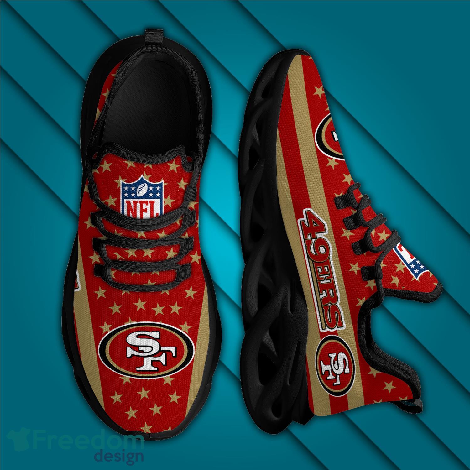 San Francisco 49ers High Top Shoes Custom American Flag Sneakers