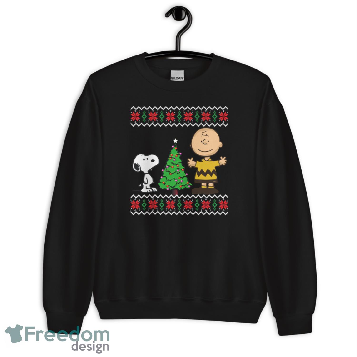 Peanuts Snoopy and Charlie Christmas shirt - G185 Unisex Heavy Blend Crewneck Sweatshirt