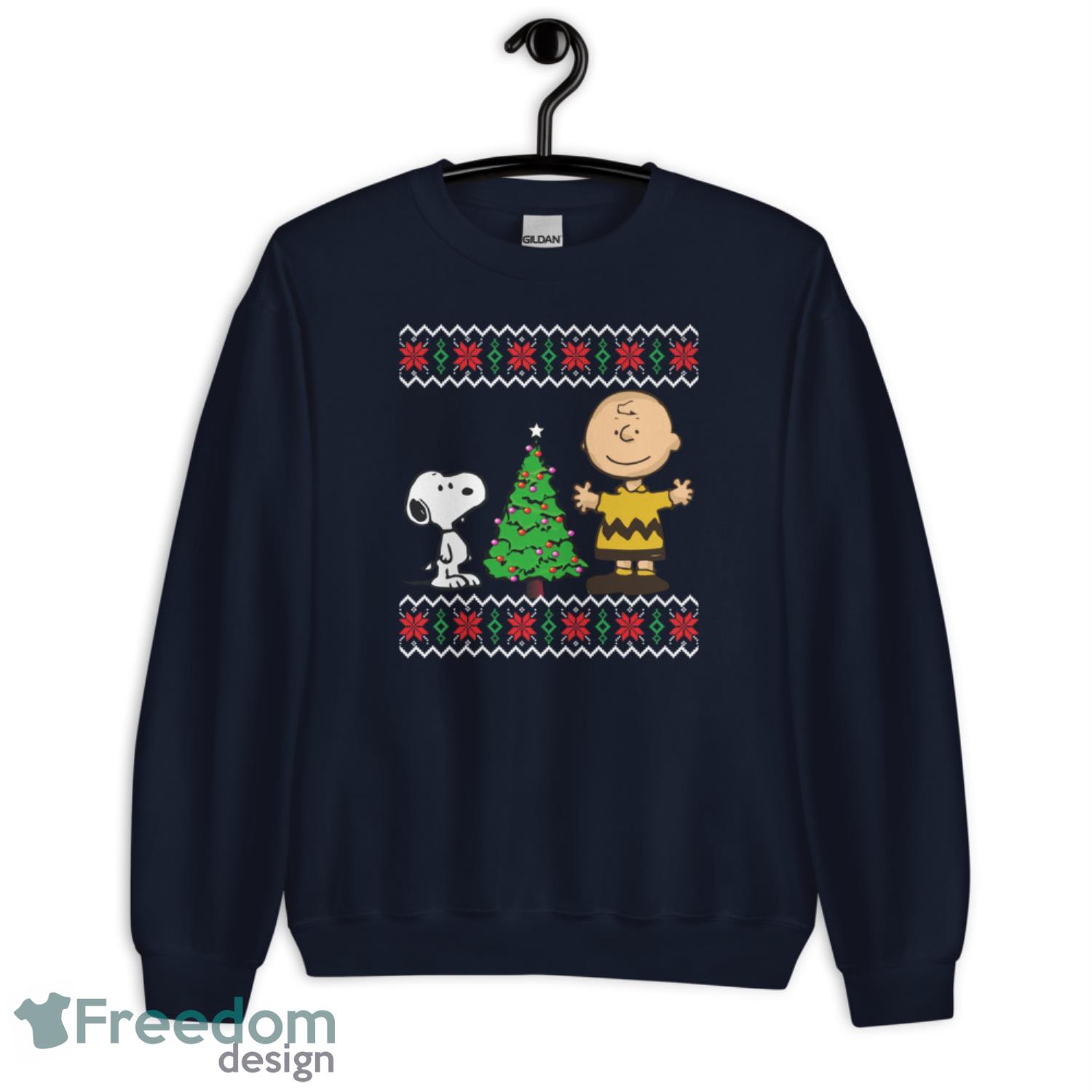 Peanuts Snoopy and Charlie Christmas shirt - G185 Unisex Heavy Blend Crewneck Sweatshirt-1