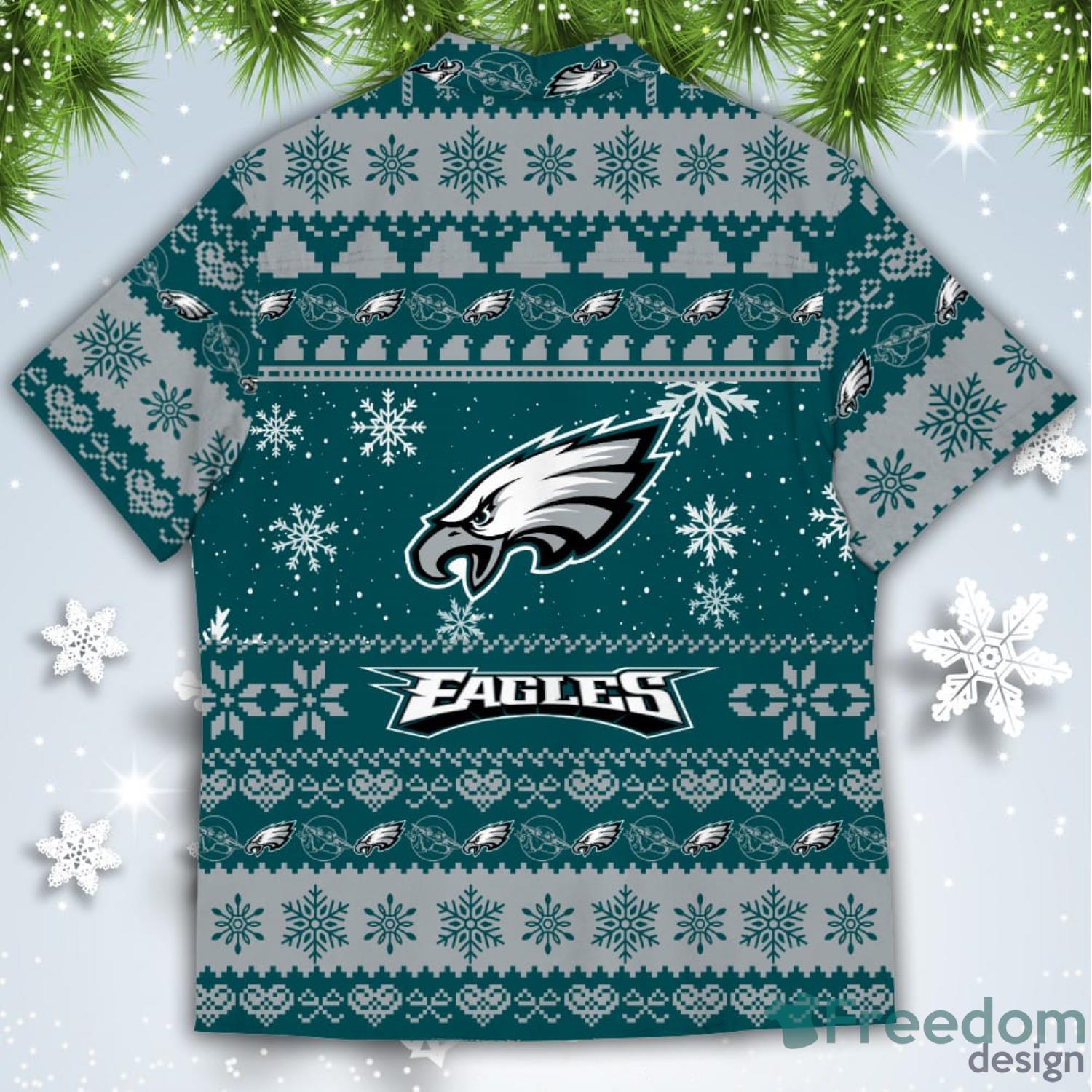 Philadelphia Eagles Snowflakes Pattern Ugly Christmas Sweater