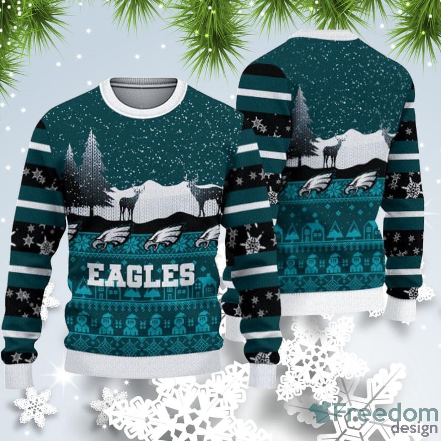 Philadelphia Eagles Christmas Santa Claus Ugly Christmas Sweater -  Freedomdesign