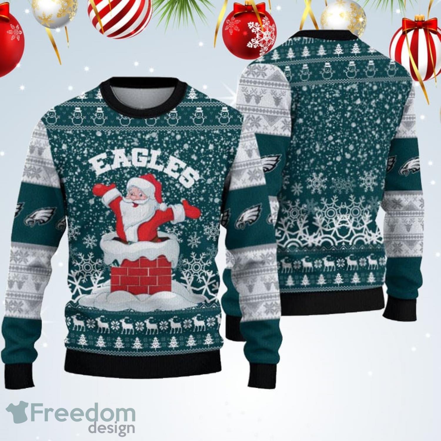 Philadelphia Eagles Dog Family Holiday Ugly Sweater, Size: M