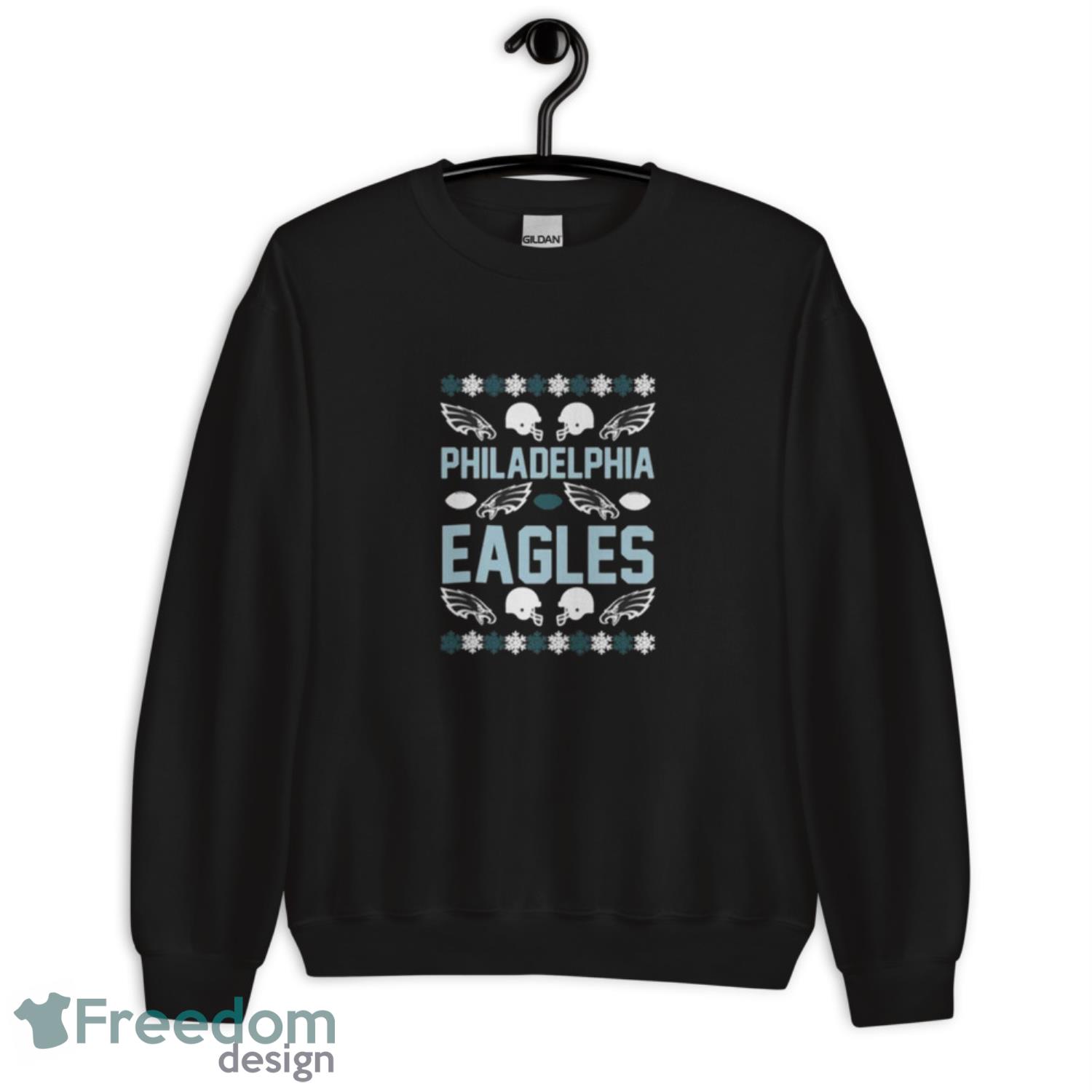 Philadelphia Eagles Snowflake Pattern Christmas Cute Shirt - G185 Unisex Heavy Blend Crewneck Sweatshirt