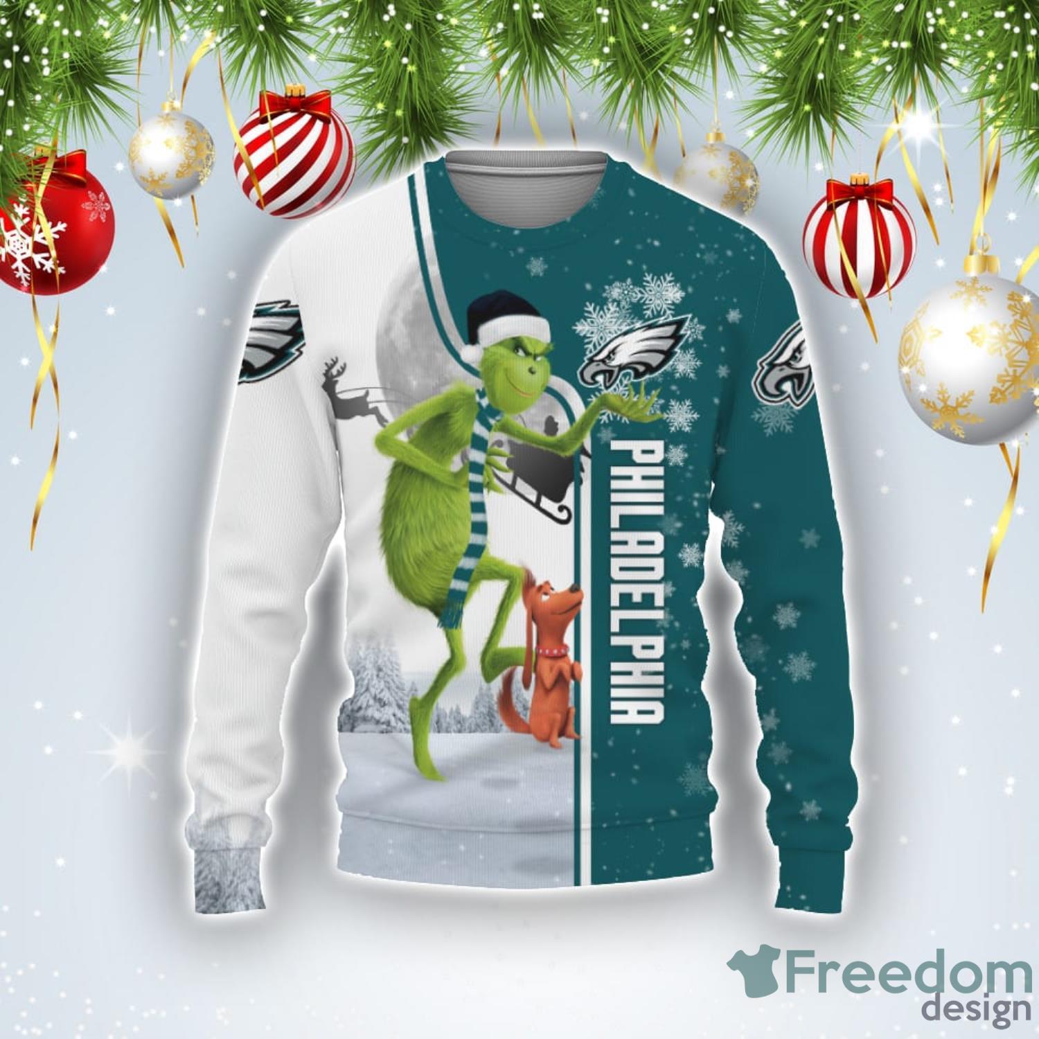 Team Logo Philadelphia Eagles Ugly Christmas Sweater - Freedomdesign