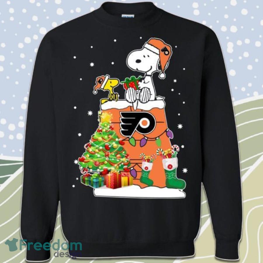 Philadelphia Flyers Snoopy Woodstock Christmas Sweatshirt Product Photo 1