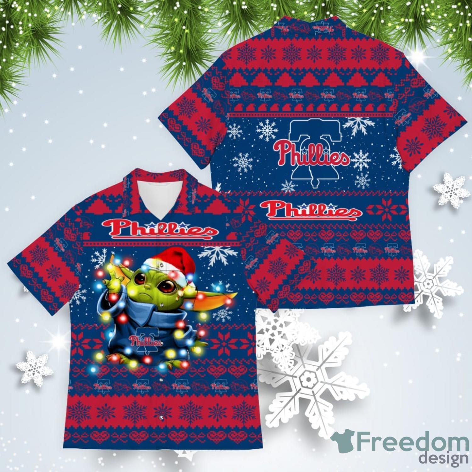 Philadelphia Eagles Baby Yoda Star Wars American Ugly Christmas Sweater  Pattern Hawaiian Shirt