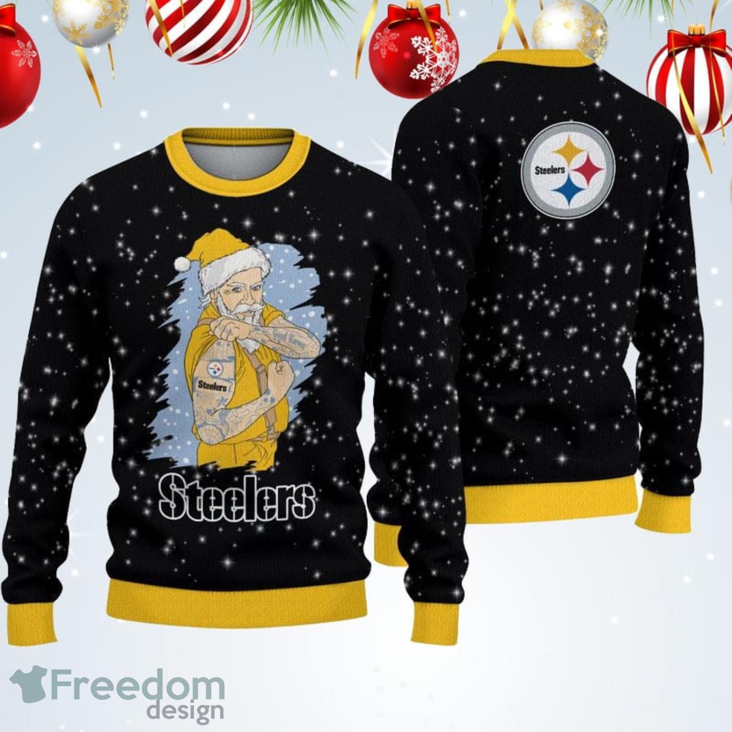 Pittsburgh Steelers Christmas Santa Claus Ugly Christmas Sweater