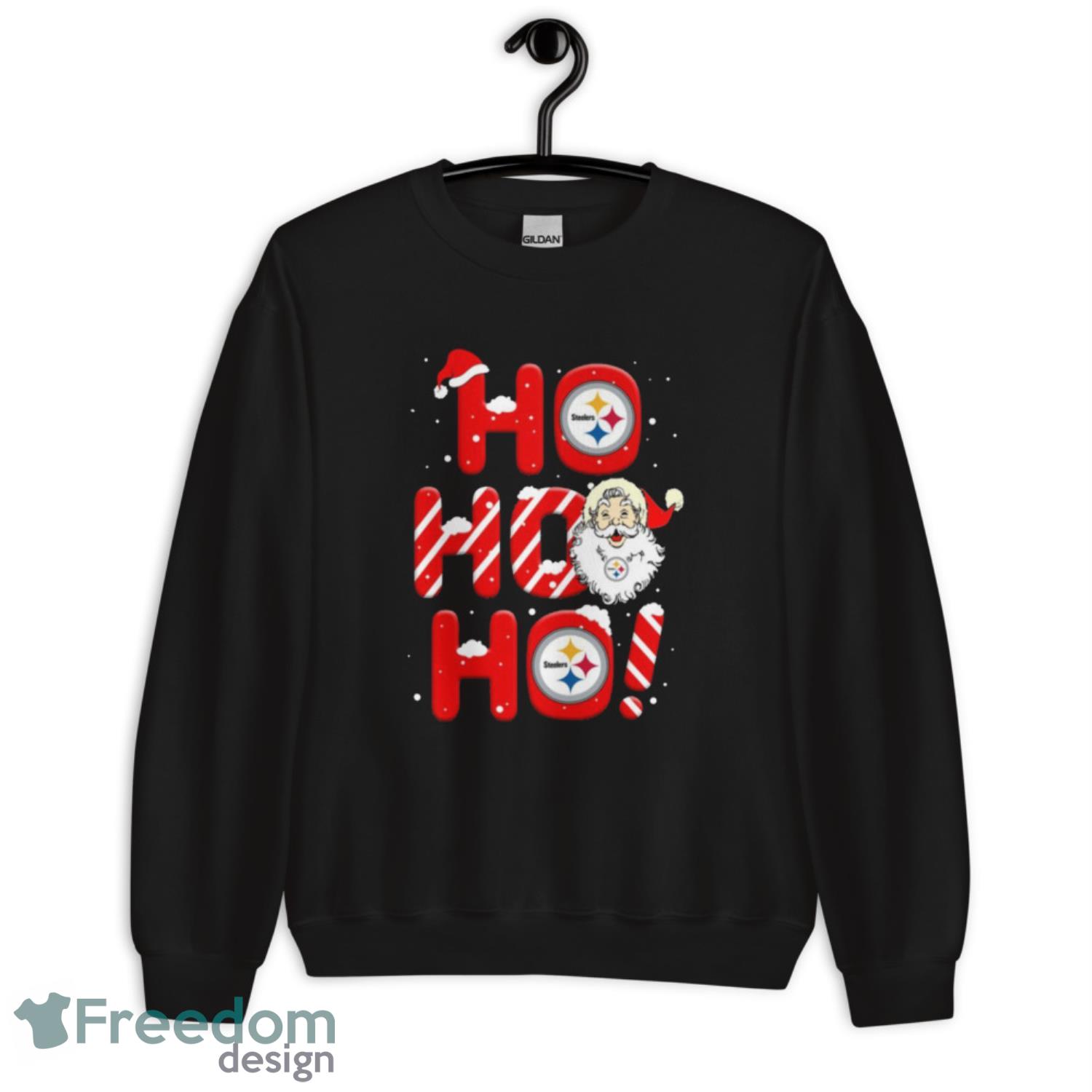 Pittsburgh Steelers  Ho Ho Ho Santa Claus Merry Christmas Shirt - G185 Unisex Heavy Blend Crewneck Sweatshirt